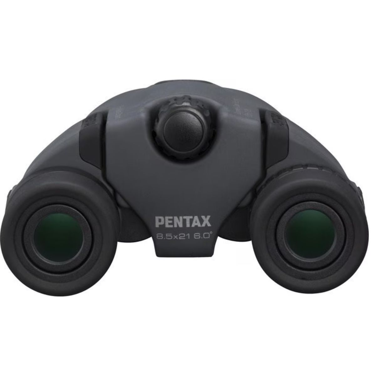 Jumelles, vues de face, avec la marque Pentax et le modèle 8.5x21 6.0 visibles.