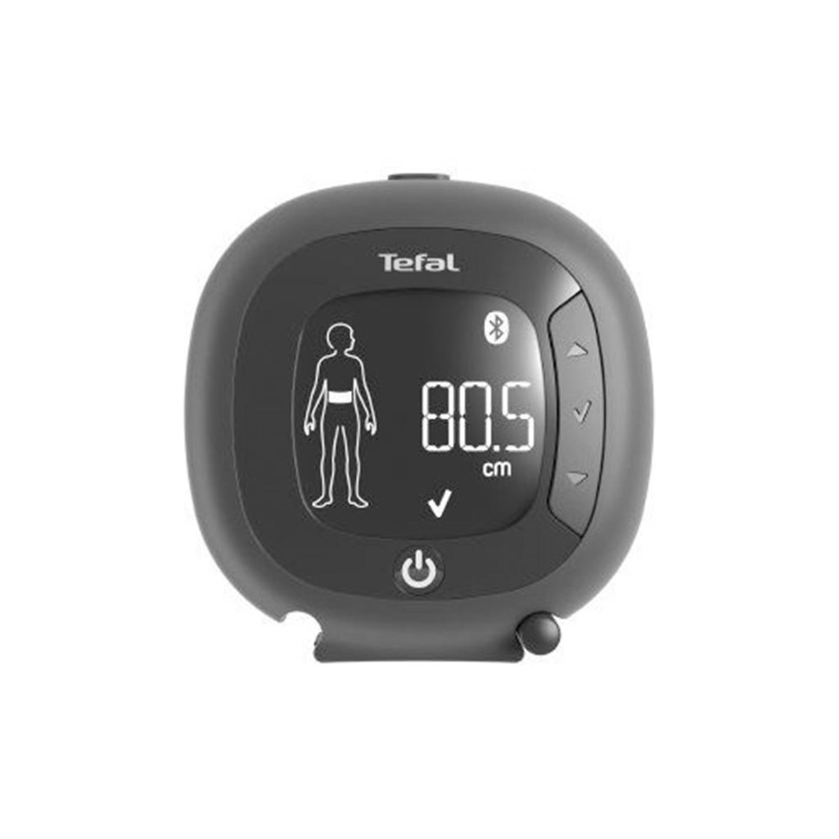 Czarny wyświetlacz zdalny z białym ekranem.