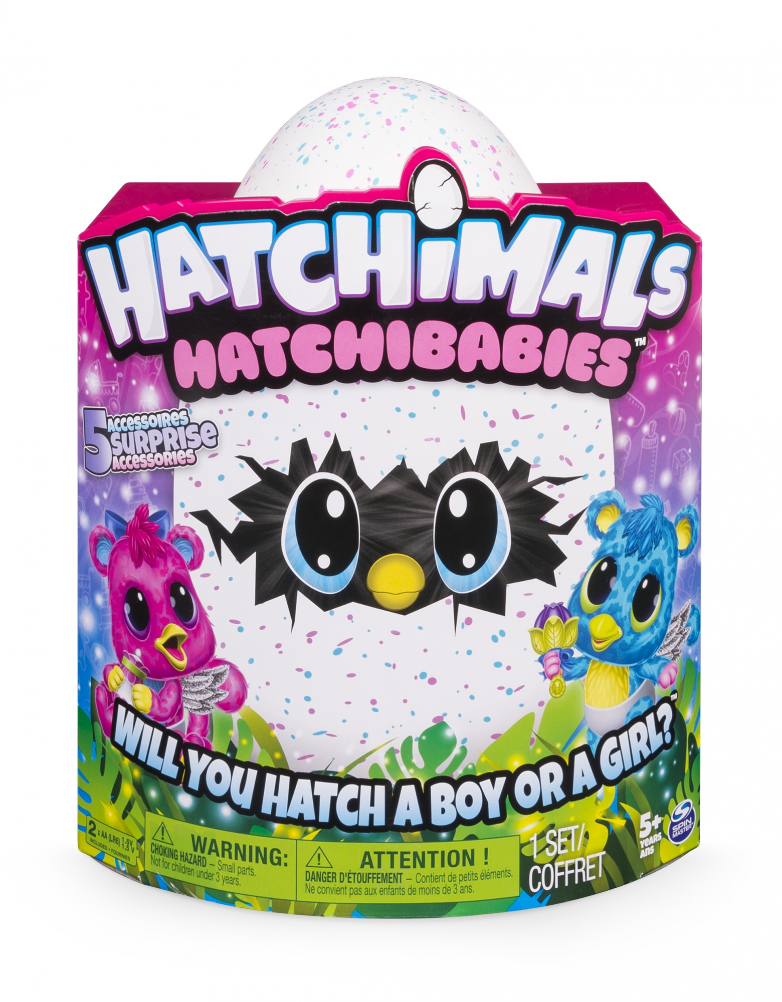 Pudełko Hatchimals Hatchibabies. Zawiera jajko-zabawkę i figurki dzieci.