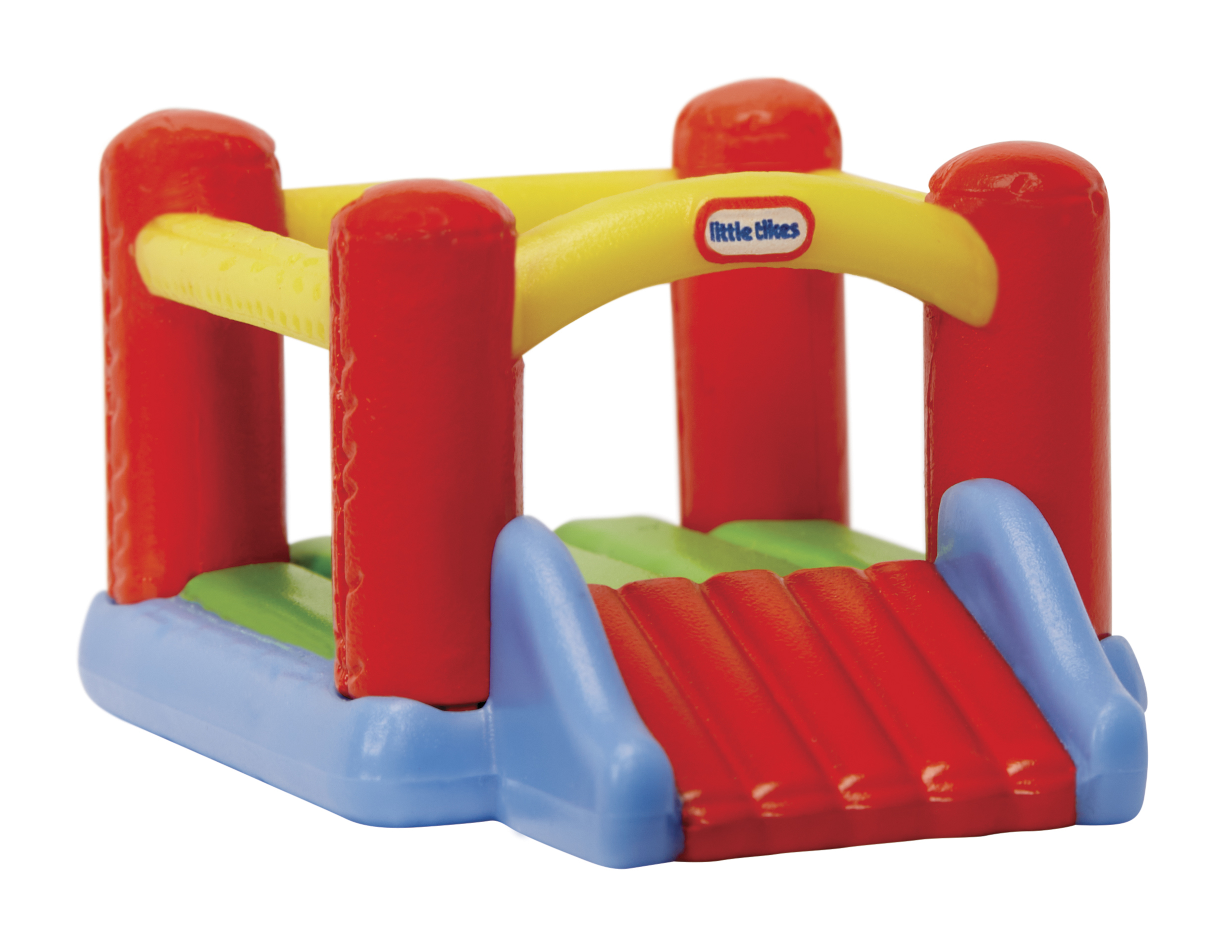 Czerwona, żółta i niebieska nadmuchiwana zabawka Little Tikes.