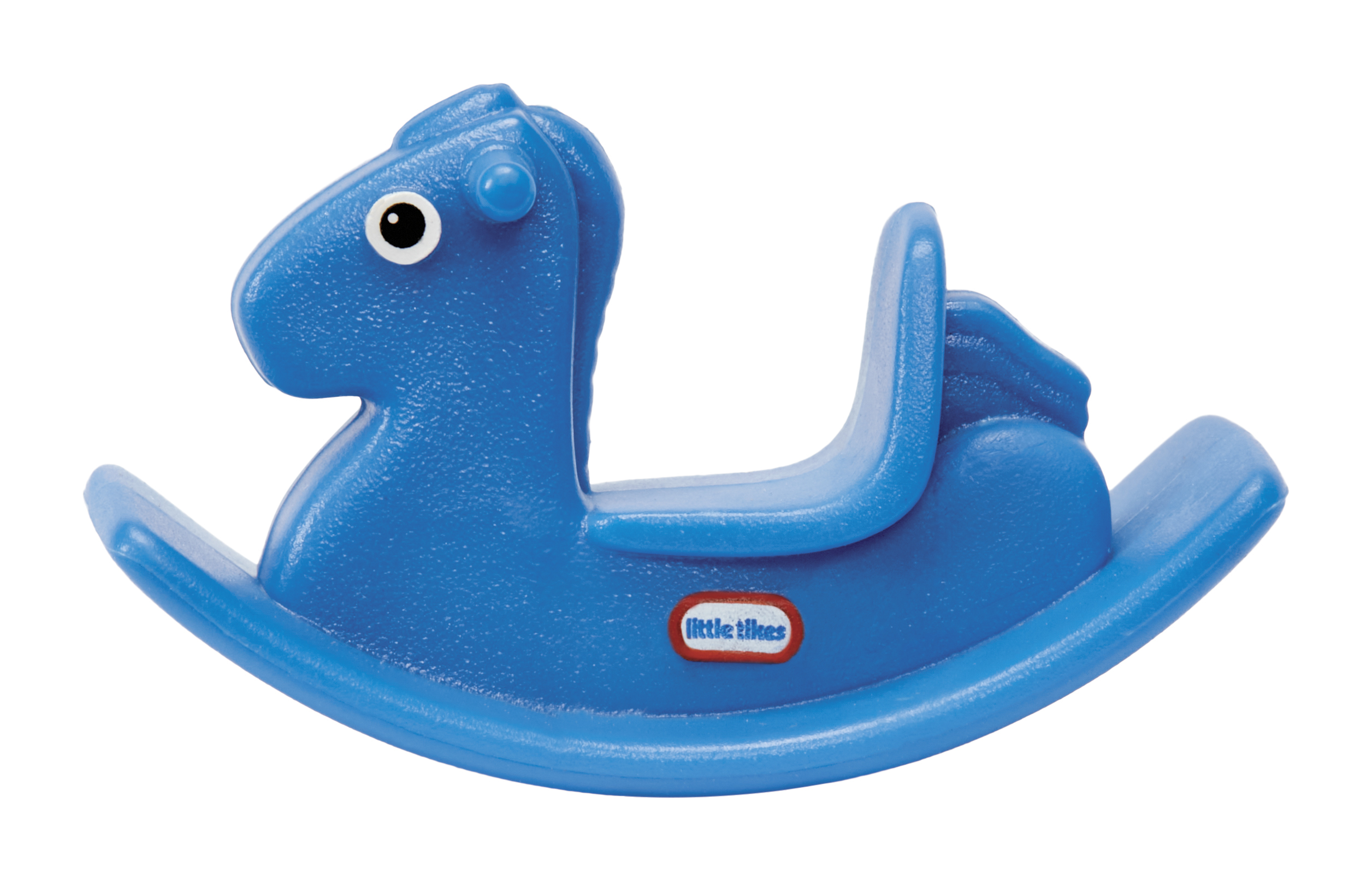 Niebieski konik na biegunach Little Tikes.