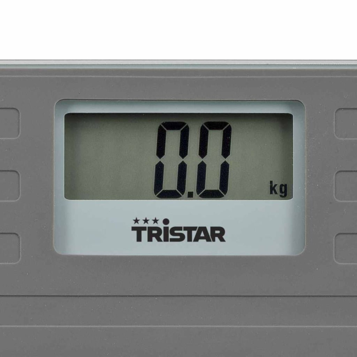 Balance numérique avec affichage 0,0 kg et le logo Tristar.