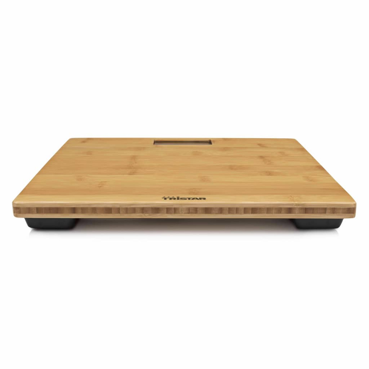 Waga Tristar, widok z boku, ukazujący bambusową powierzchnię.