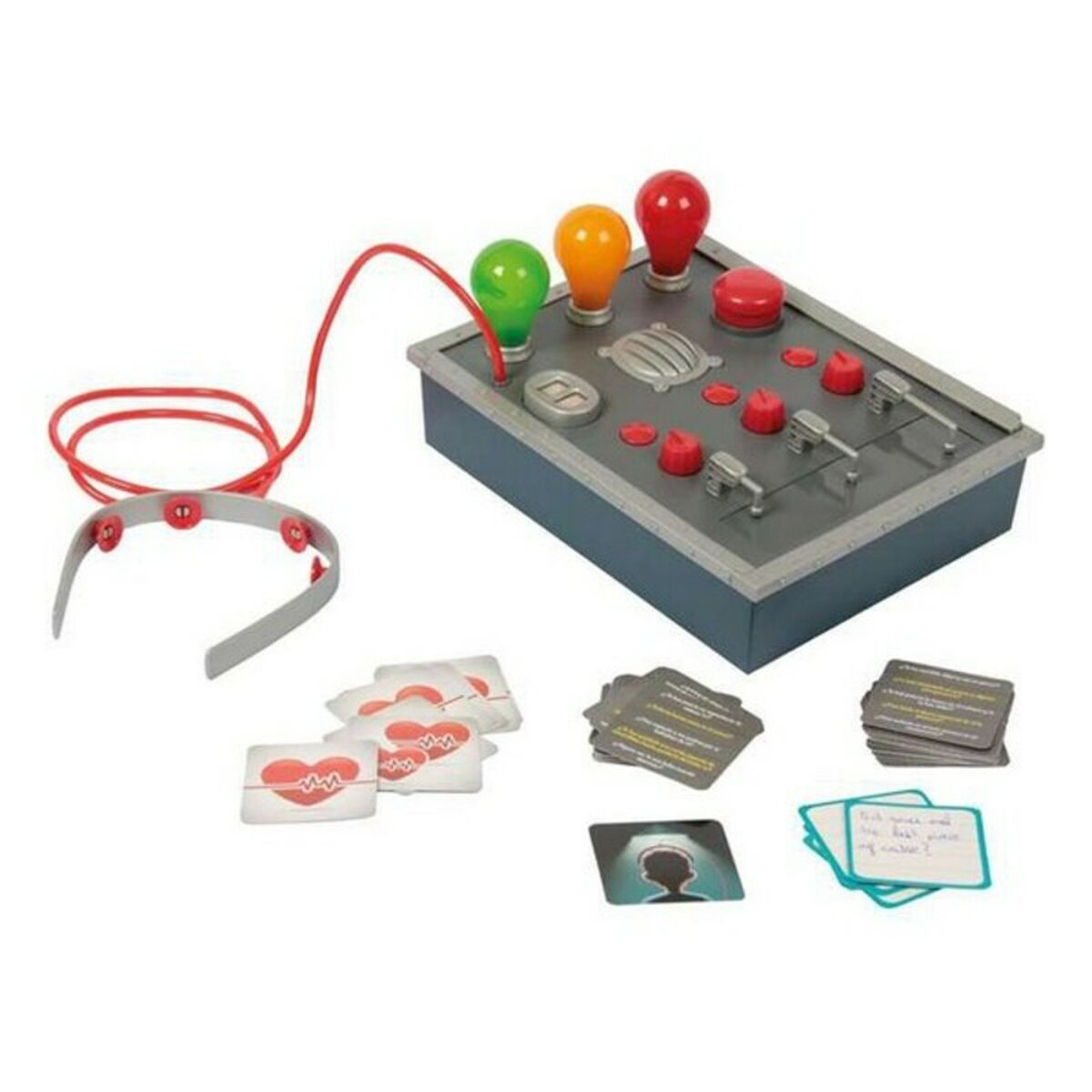 Un juego de mesa con luces y botones.