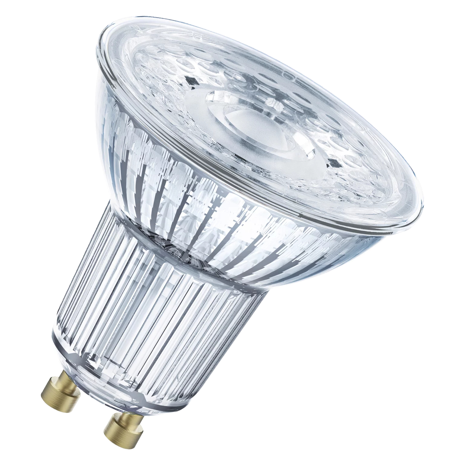 Una lampadina LEDVANCE trasparente su sfondo bianco.