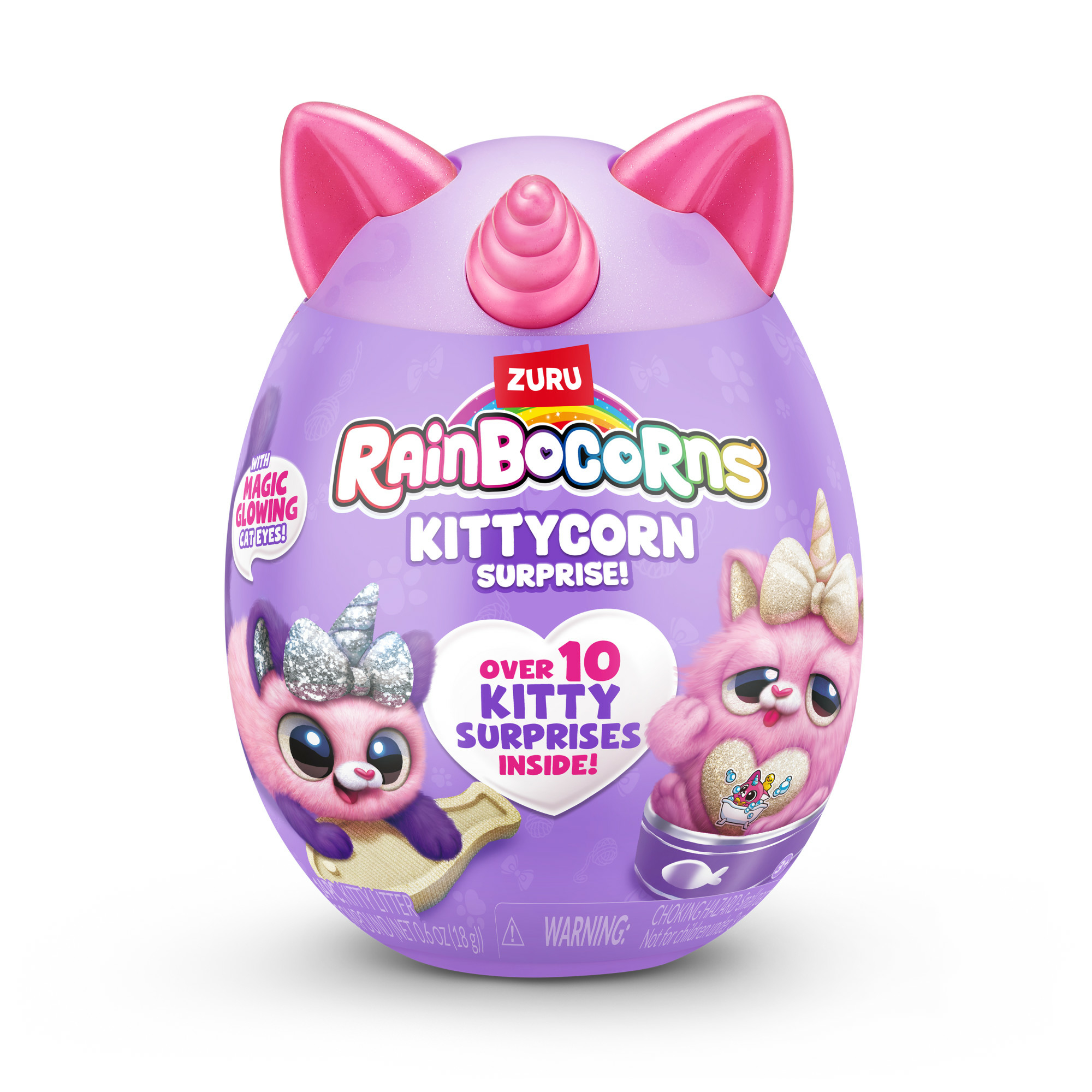 Rainbocorns Kittycorn eiförmiges Spielzeug mit zwei Katzen-Überraschungen.
