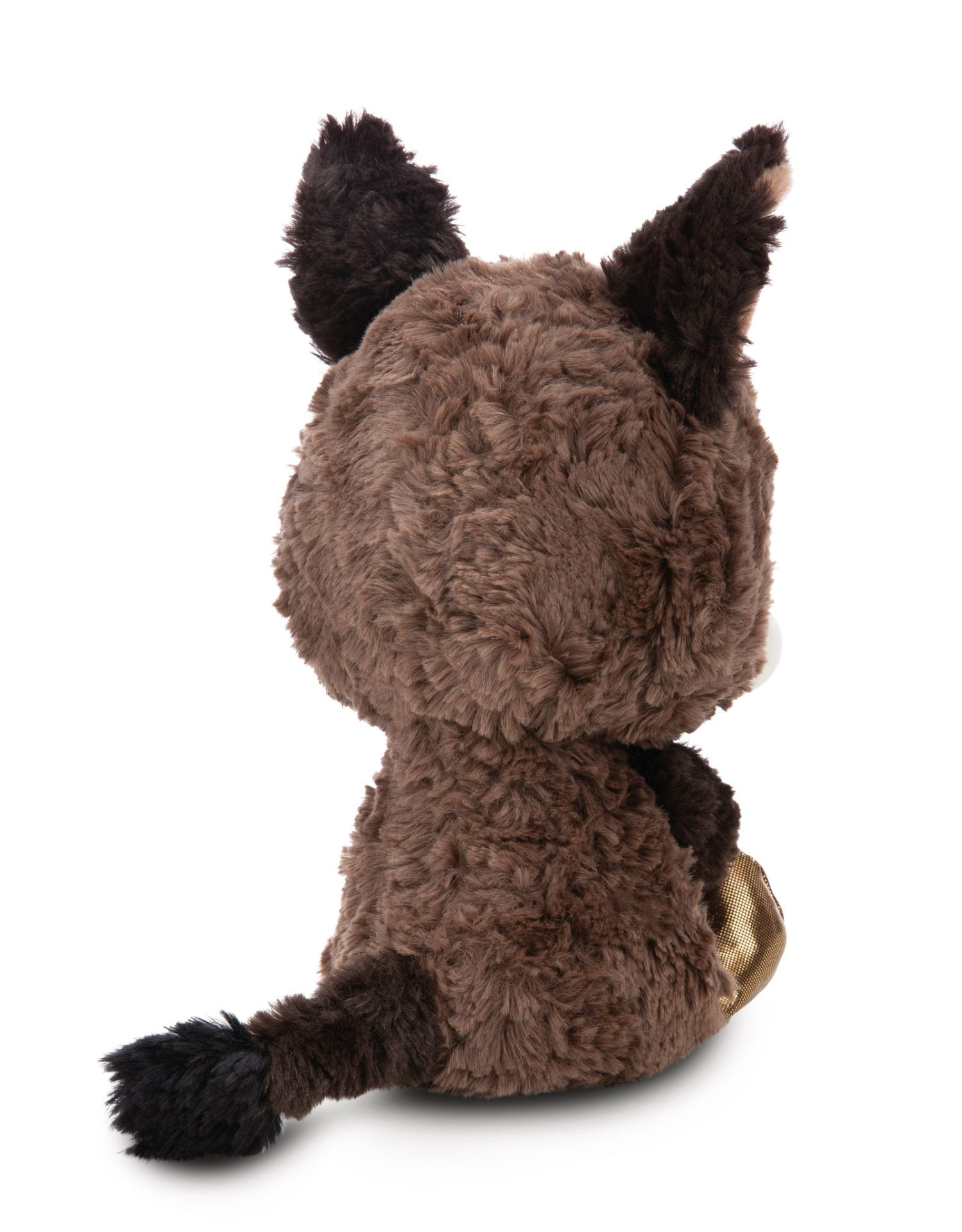 Pluszowe zwierzę od tyłu.