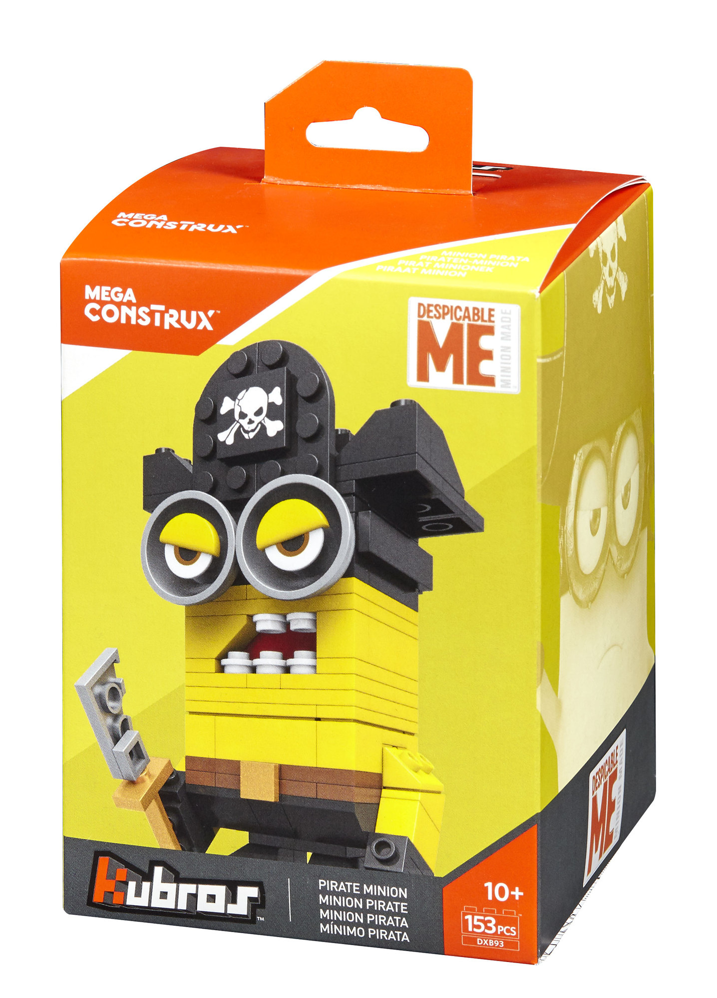 Scatola giocattolo Mega Construx Despicable Me Pirate Minion. Minion in abito da pirata.