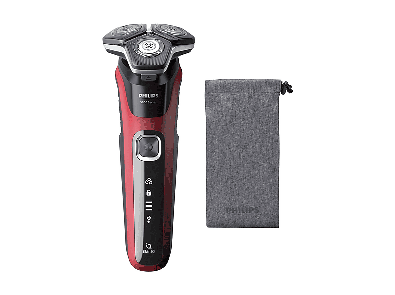 PHILIPS SHAVER Series 5000 S5883/10 Scheerapparaat Zwart, Rood | MediaMarkt