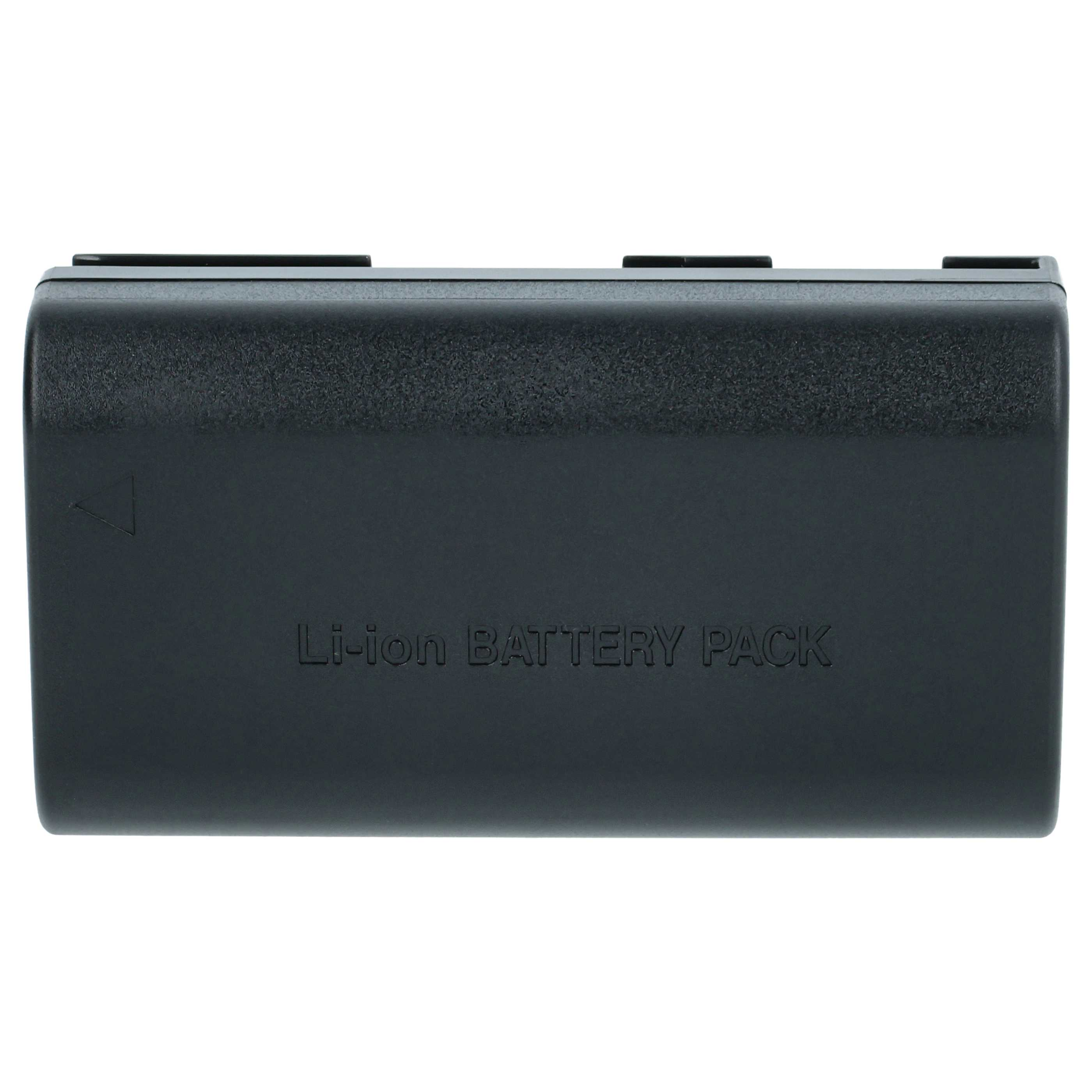Schwarzer Akku mit dem Text "Li-ion BATTERY PACK". Der Hintergrund ist weiß.