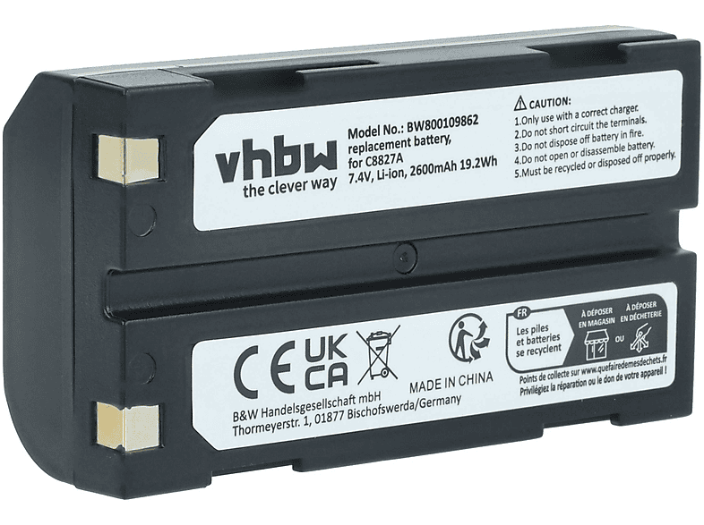 Vhbw Batteria Ricaricabile Li-Ion 1000mAh 3,6V Per Fotocamera Aito 23002 - Sostituto Di Alta Qualità, 1 Pezzo - 5