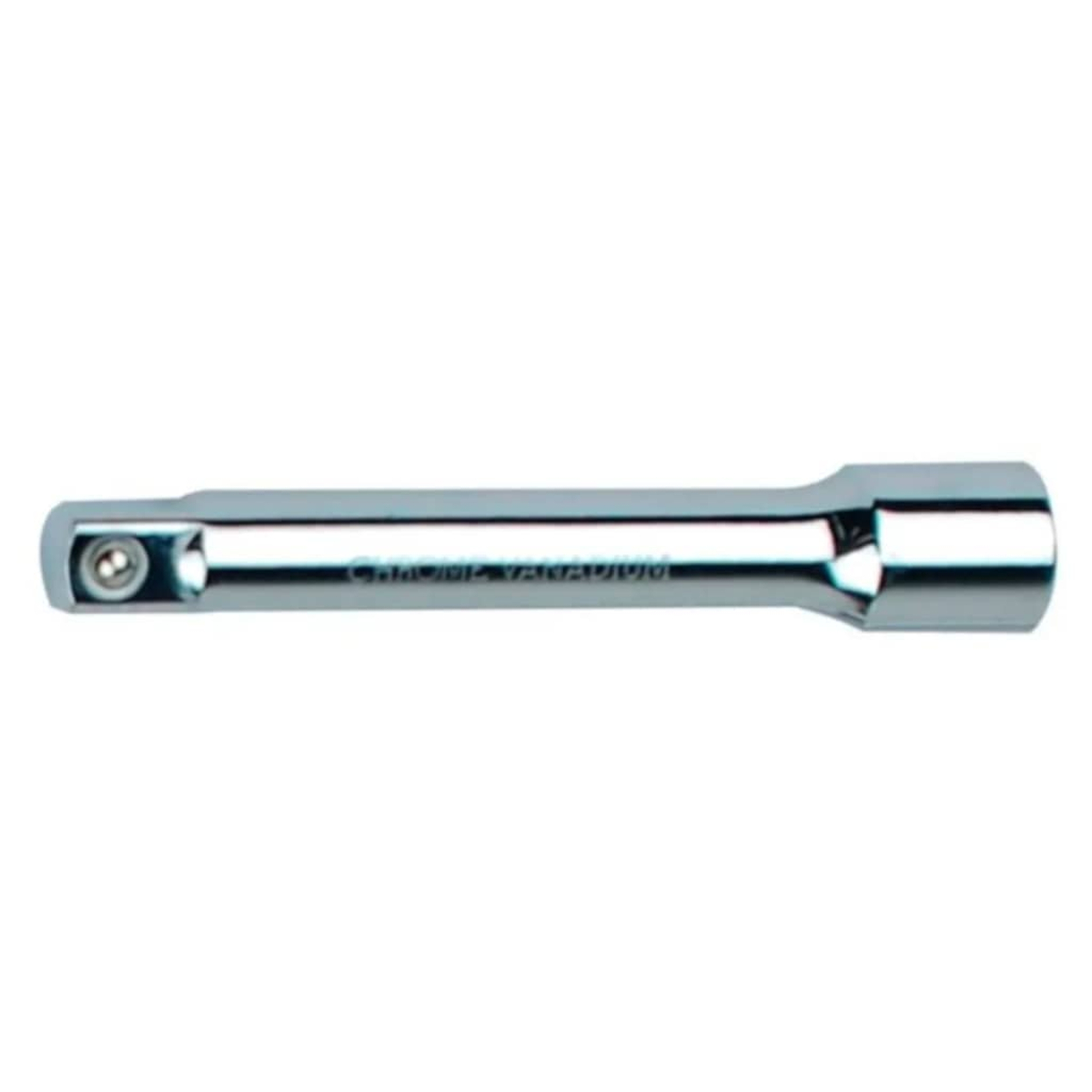 Eine Chrom-Vanadium-Verlängerungsstange für einen Steckschlüssel, glänzend und metallisch.
