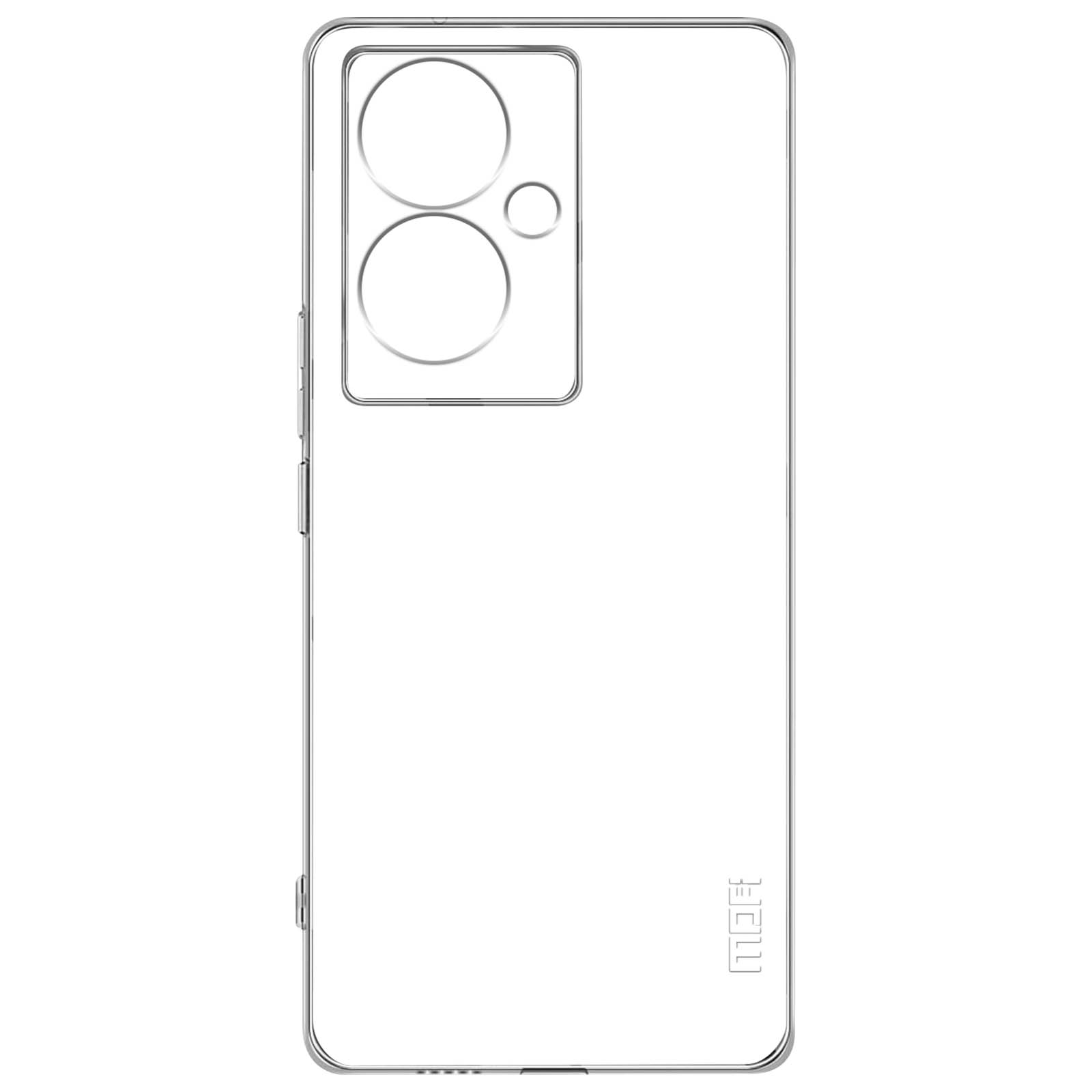 Contorno di una custodia per telefono. Mostra l'intaglio della fotocamera e la forma del telefono.