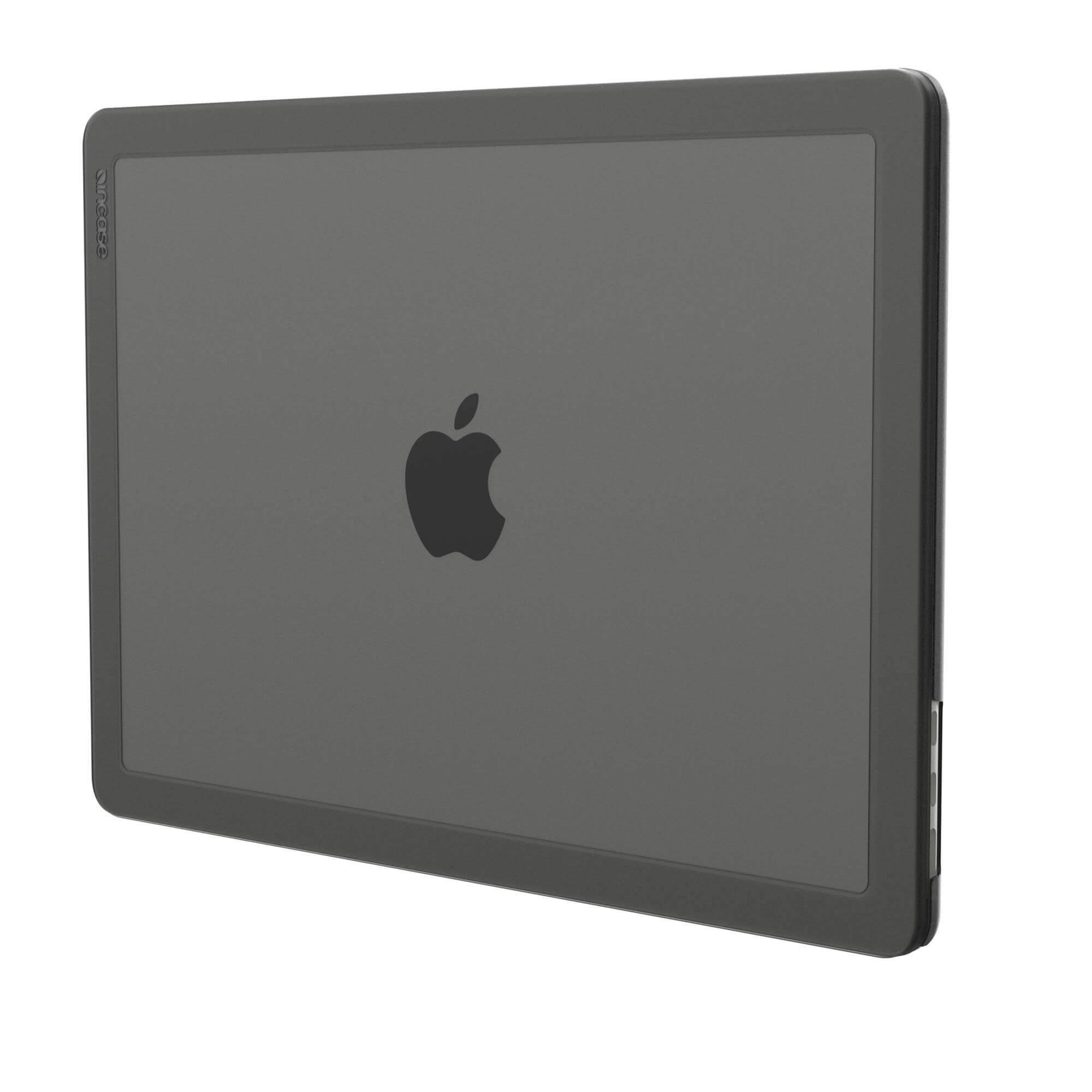 Coque grise pour tablette Apple avec le logo Apple au centre. La coque est grise avec un design élégant.