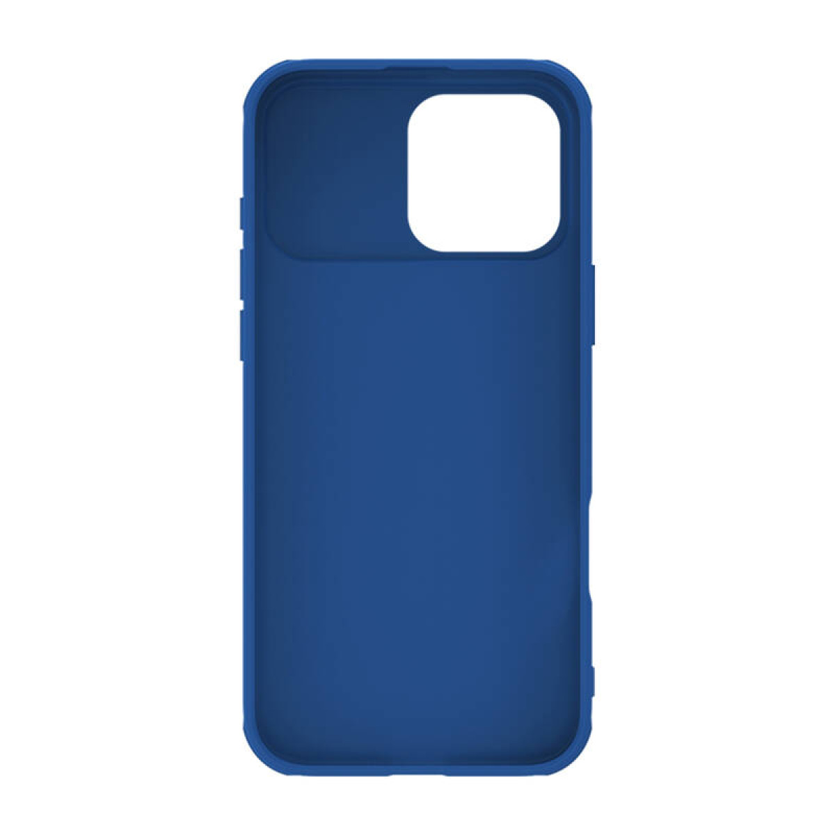 Custodia blu per telefono con ritaglio per fotocamera.