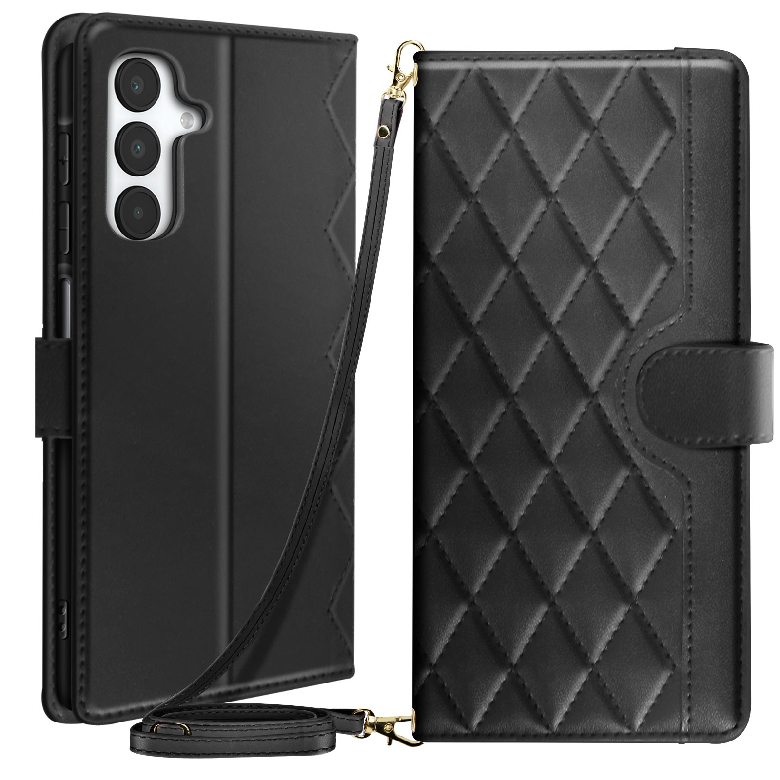 BaiFu Motivo a Foglie Custodia per Oppo A55 4G, Cinturino da Polso