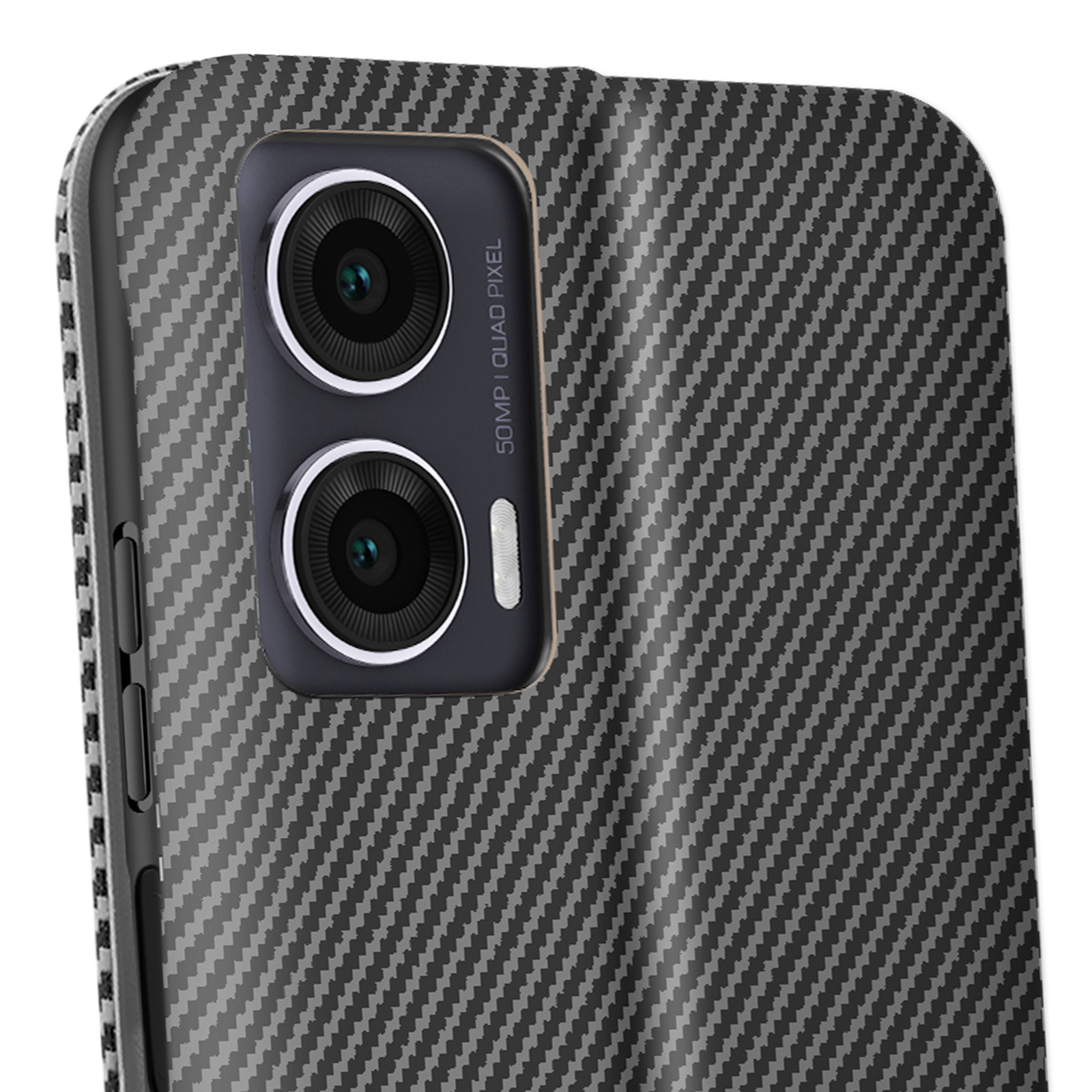 Custodia nera per telefono con tre fotocamere e le parole 108MP.