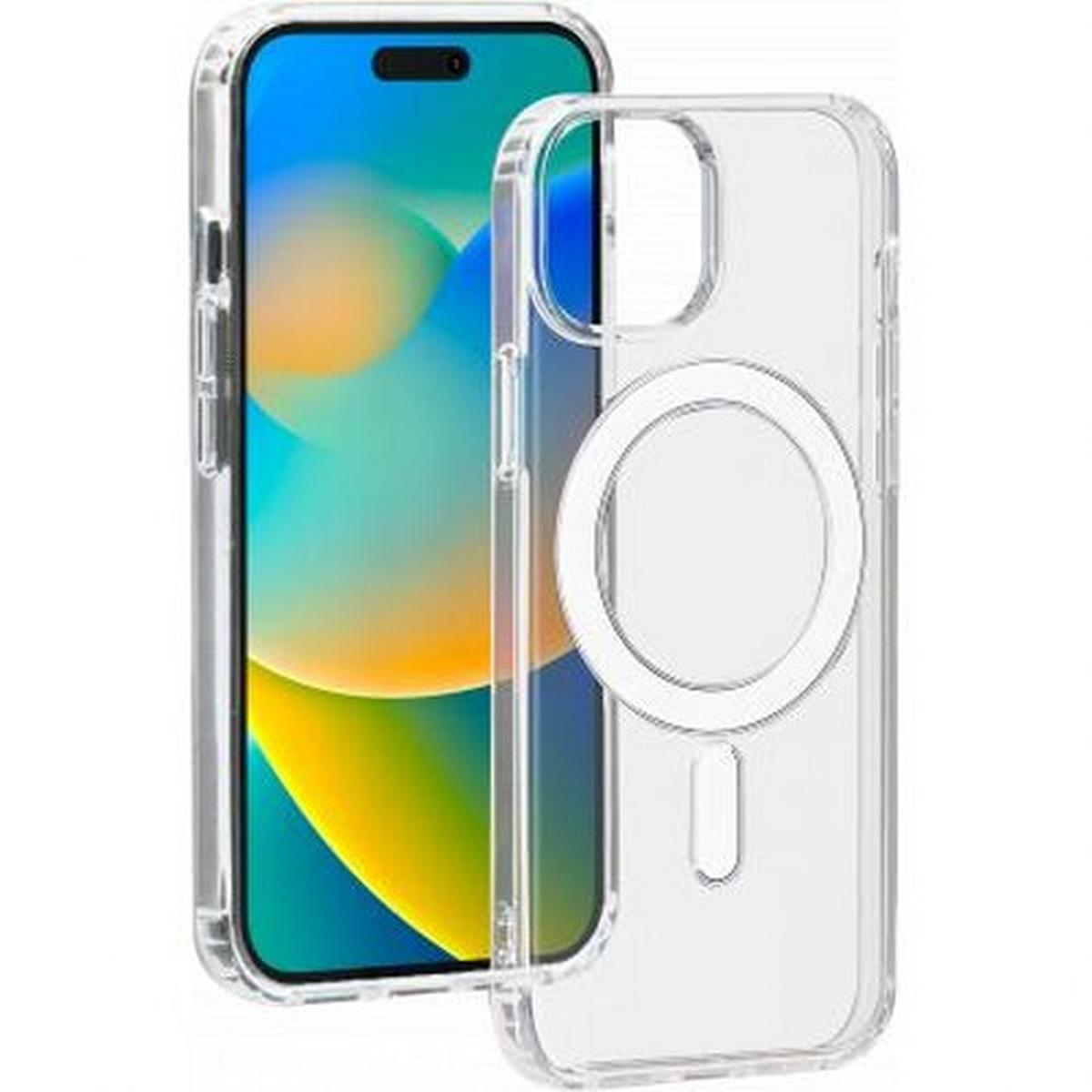 Custodia trasparente e telefono con retro trasparente.