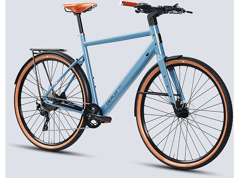 DERUIZ Turmali-Premium M-Airy Blue e-bike herren trekkingrad 28 zoll Urbanbike (Laufradgröße: 28 Zoll, Rahmenhöhe: 52 cm, Herren-Rad, 360Wh, Airy Blue)