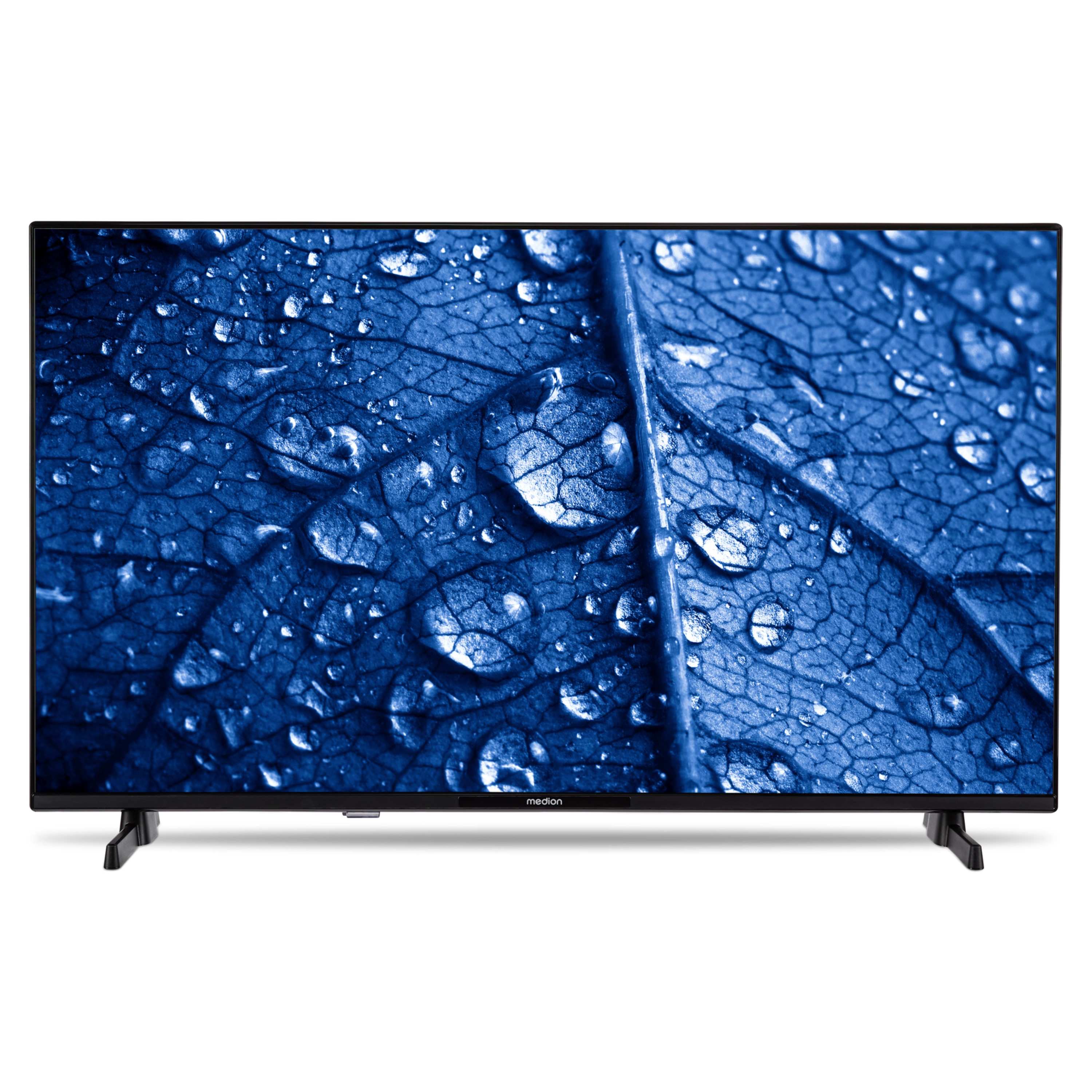 Energielabel für einen Fernseher. Zeigt Energieeffizienzklassen und Stromverbrauch.
