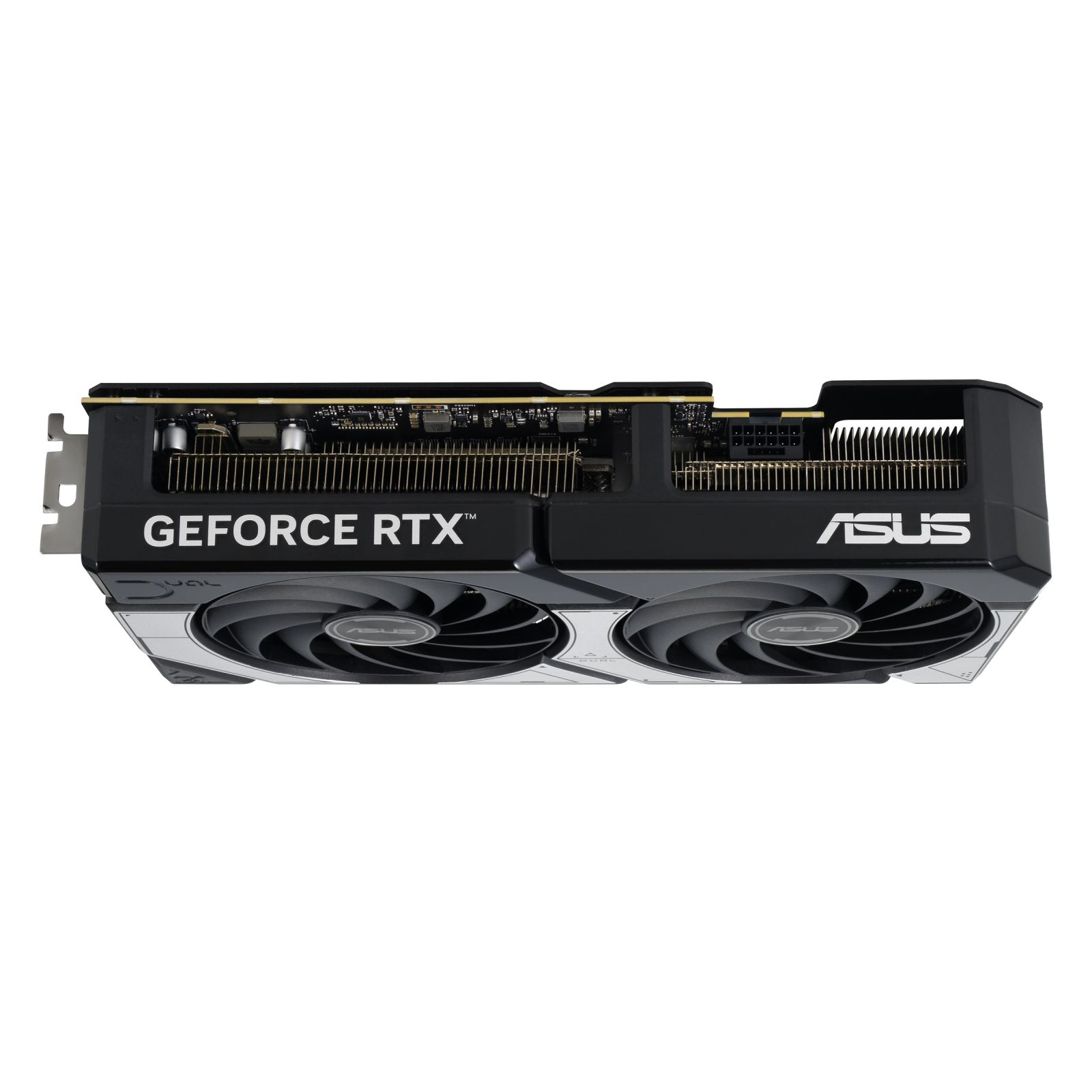 Karta graficzna ASUS GeForce RTX, czarno-srebrna.