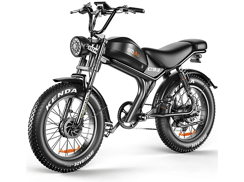 EMOKO C93 Mountainbike (Laufradgröße: 20 Zoll, Unisex-Rad, Schwarz)