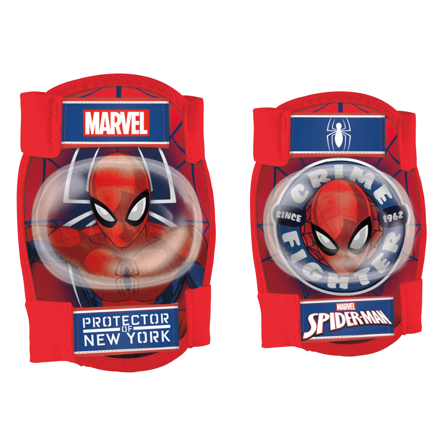 Zwei Spider-Man Armbänder. Eines zeigt Spider-Man in einer Blase, das andere mit Spider-Man-Gesicht.