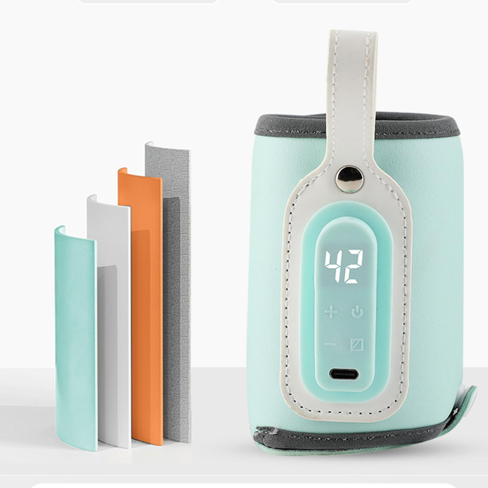 Babyflaschenwärmer mit Anzeige 42. Geschichtete Produktkomponenten links.