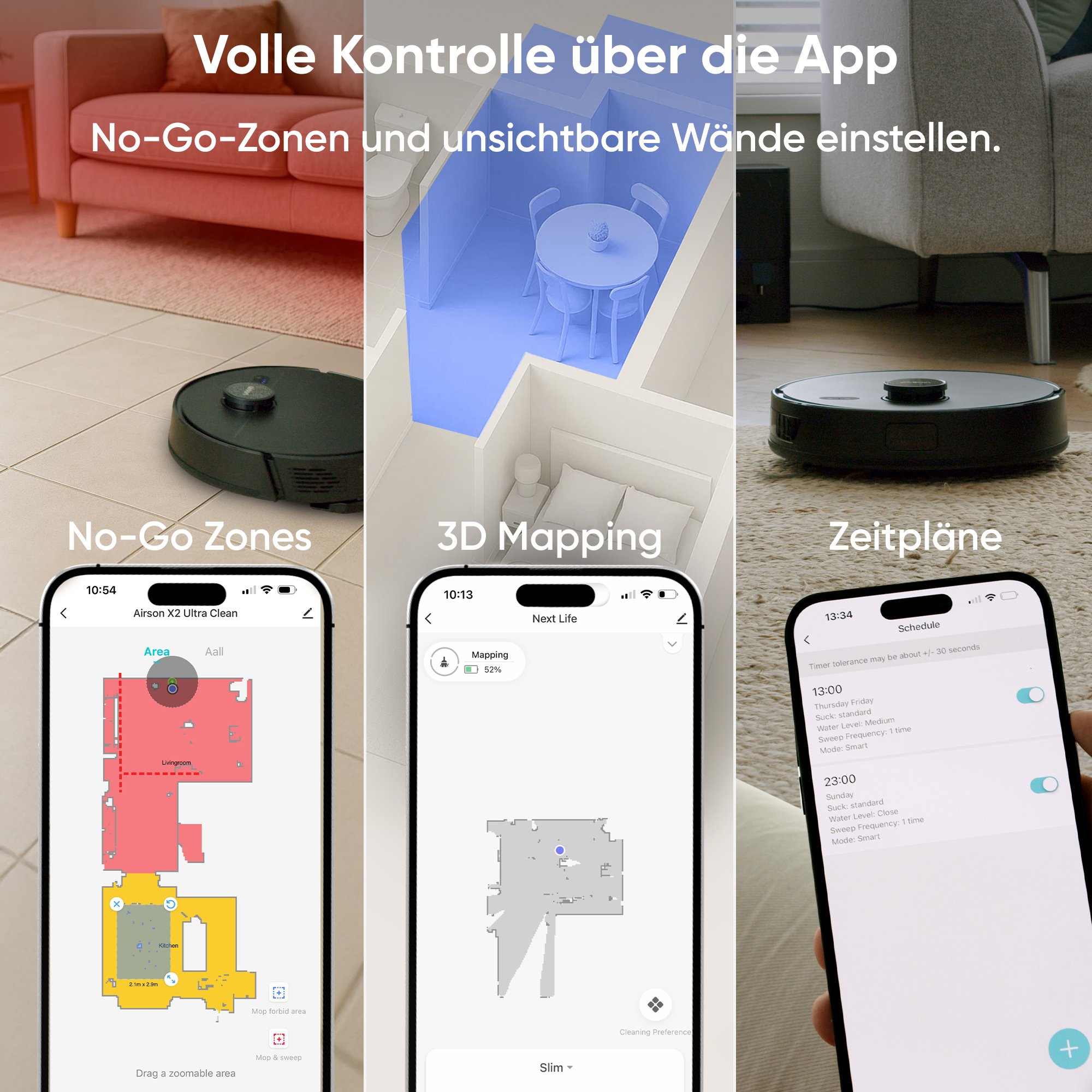 Ein Edelstahl- und Glas-Elektrokessel mit schwarzem Griff.