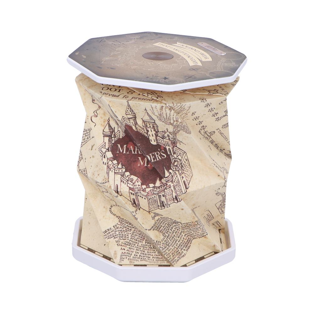 Harry Potter foldable lamp, with Marauder's Map design. Open.