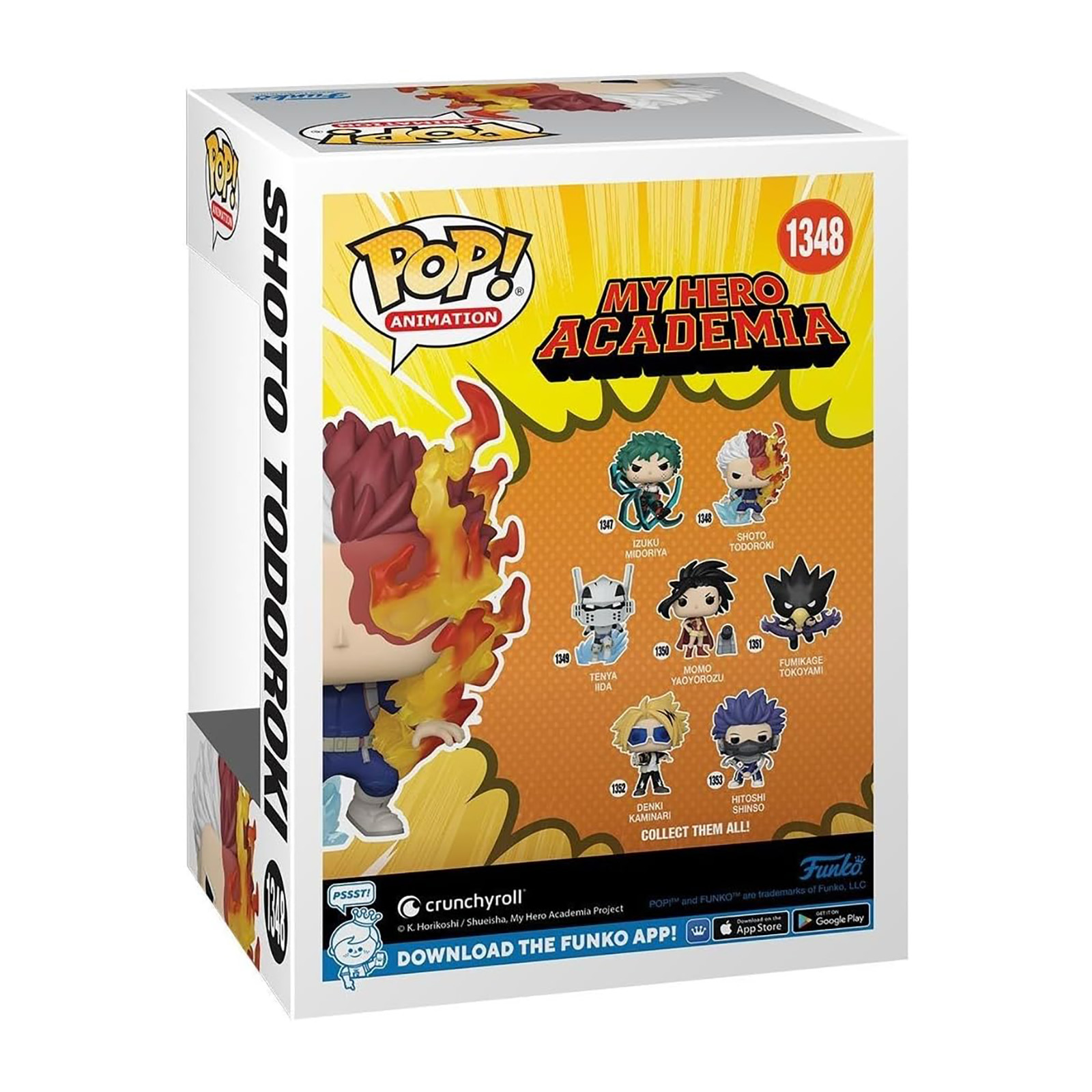 My Hero Academia Shoto Todoroki Pop! Figurenbox. Buntes Design mit Charakterkunst.