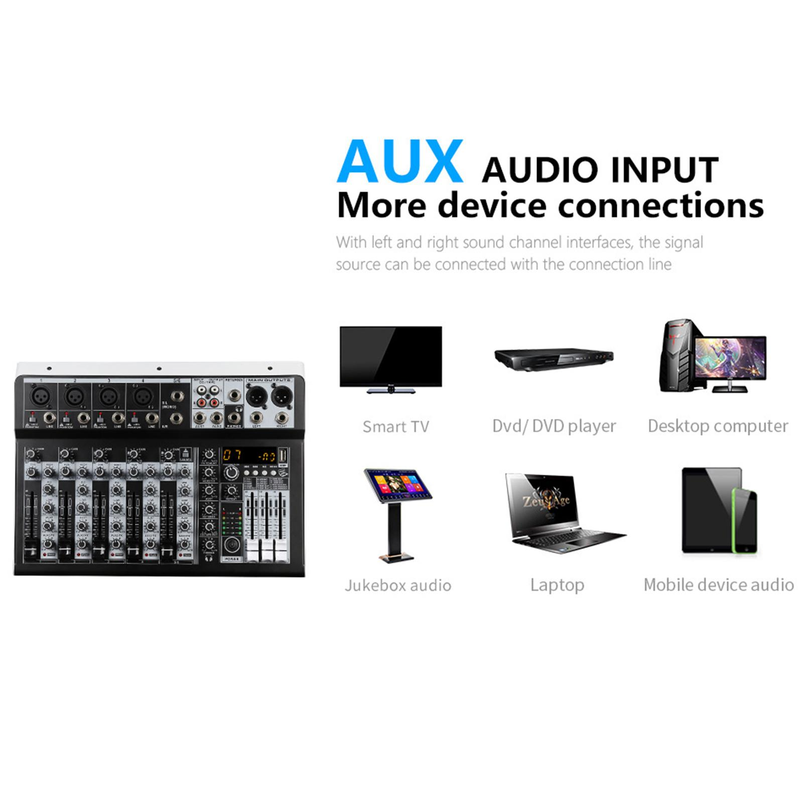 Audioeingabegeräte mit verschiedenen elektronischen Geräten.