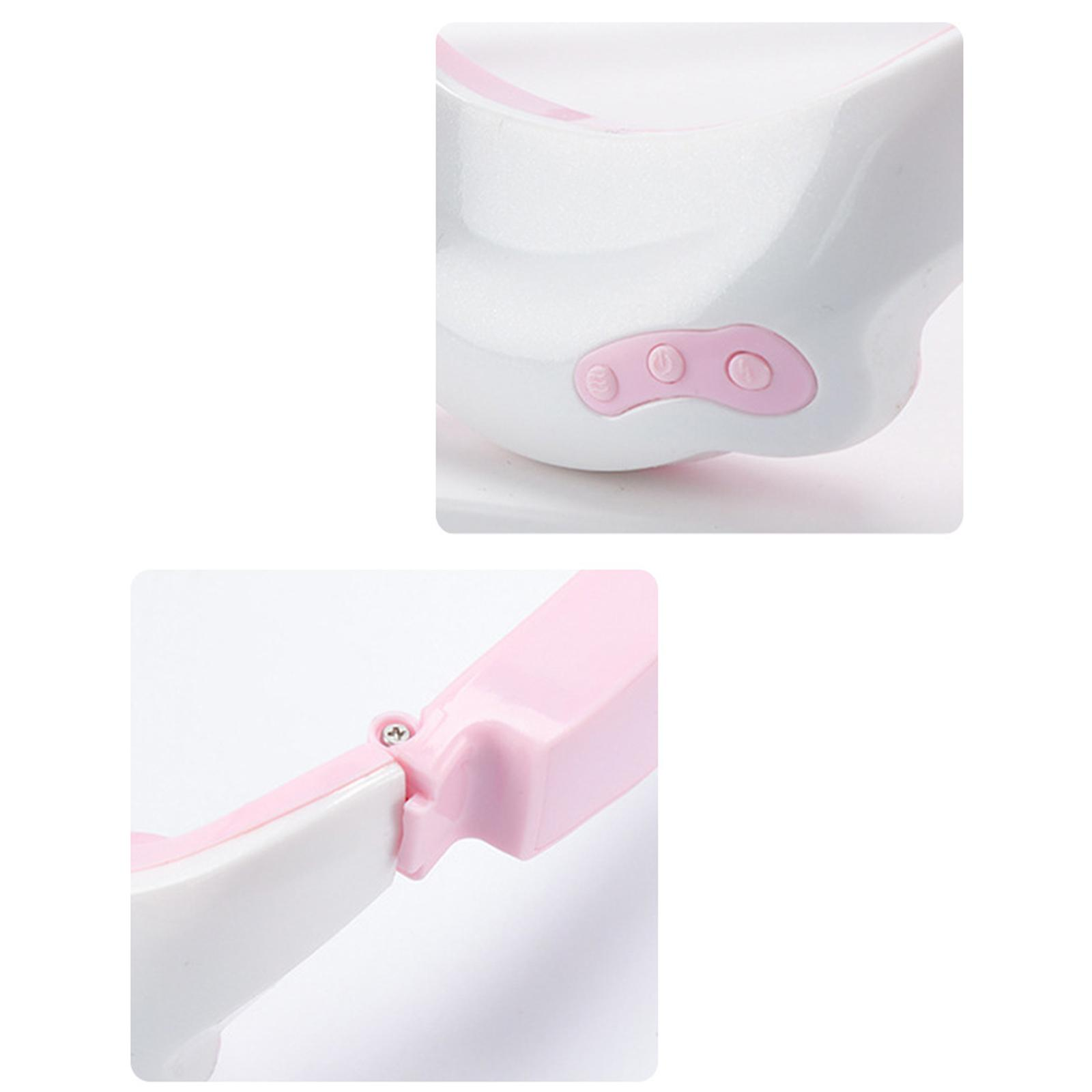 Nahaufnahme eines weißen und rosa Produkts, Knöpfe und Scharnierdetails sind sichtbar.