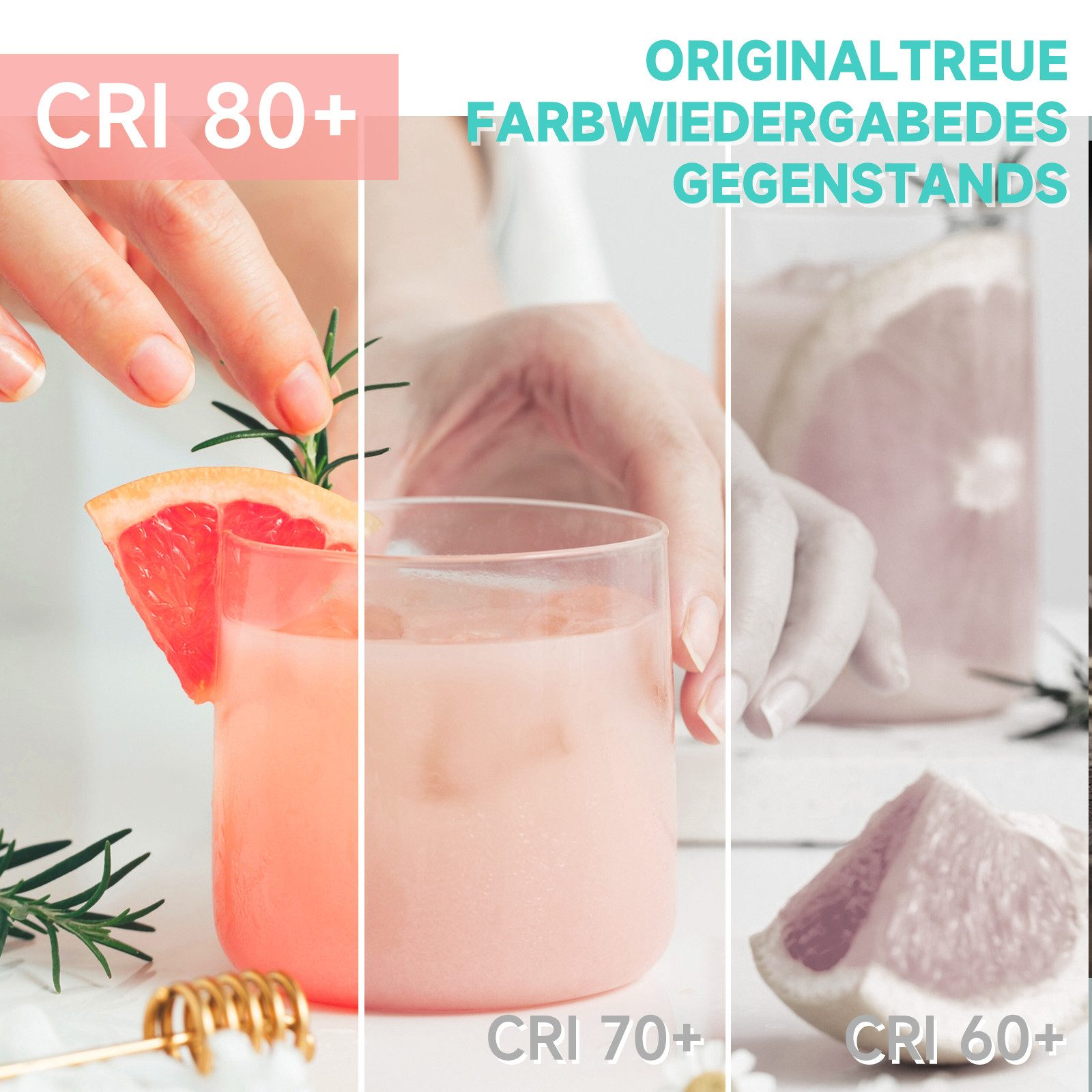 Szklanka różowego napoju z plasterkiem grejpfruta, rozmarynem i miodem.