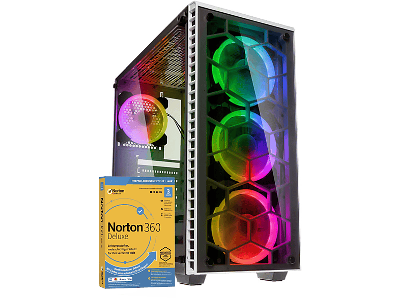 CYBERNERDS | P6 | Pro Gaming |, Gaming PC mit AMD Ryzen™ 5 5600 Prozessor, 16 GB RAM, 2000 GB SSD, NVIDIA GeForce RTX™ 5060 Ti, Windows 11