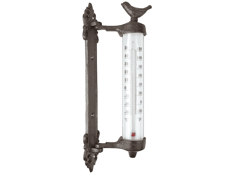 44cm hoge vrijstaande Galileo-thermometer met tien zwevende bollen | meet temperaturen van 16 graden Celsius tot 35 graden | ook in Fahrenheit | Weerstation | Waterthermometer