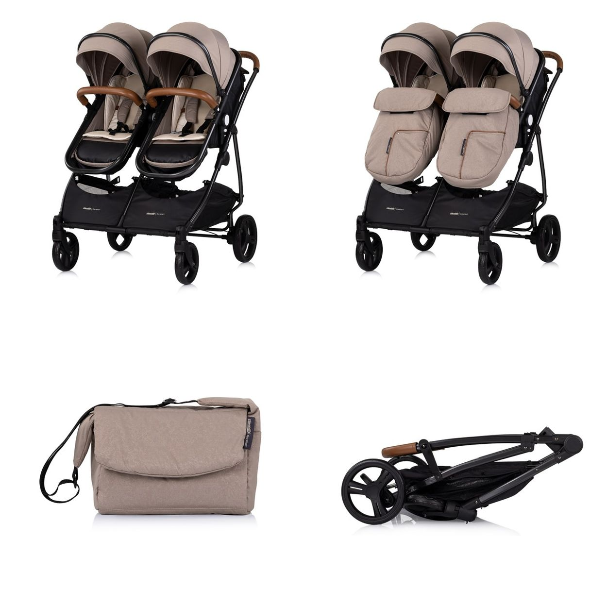 CHIPOLINO Duo Smart klappbar Kinderwagen braun schwarz | SATURN