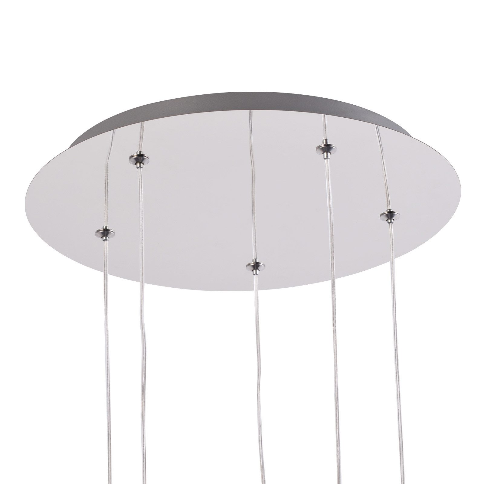 Un primo piano di un lampadario da soffitto.