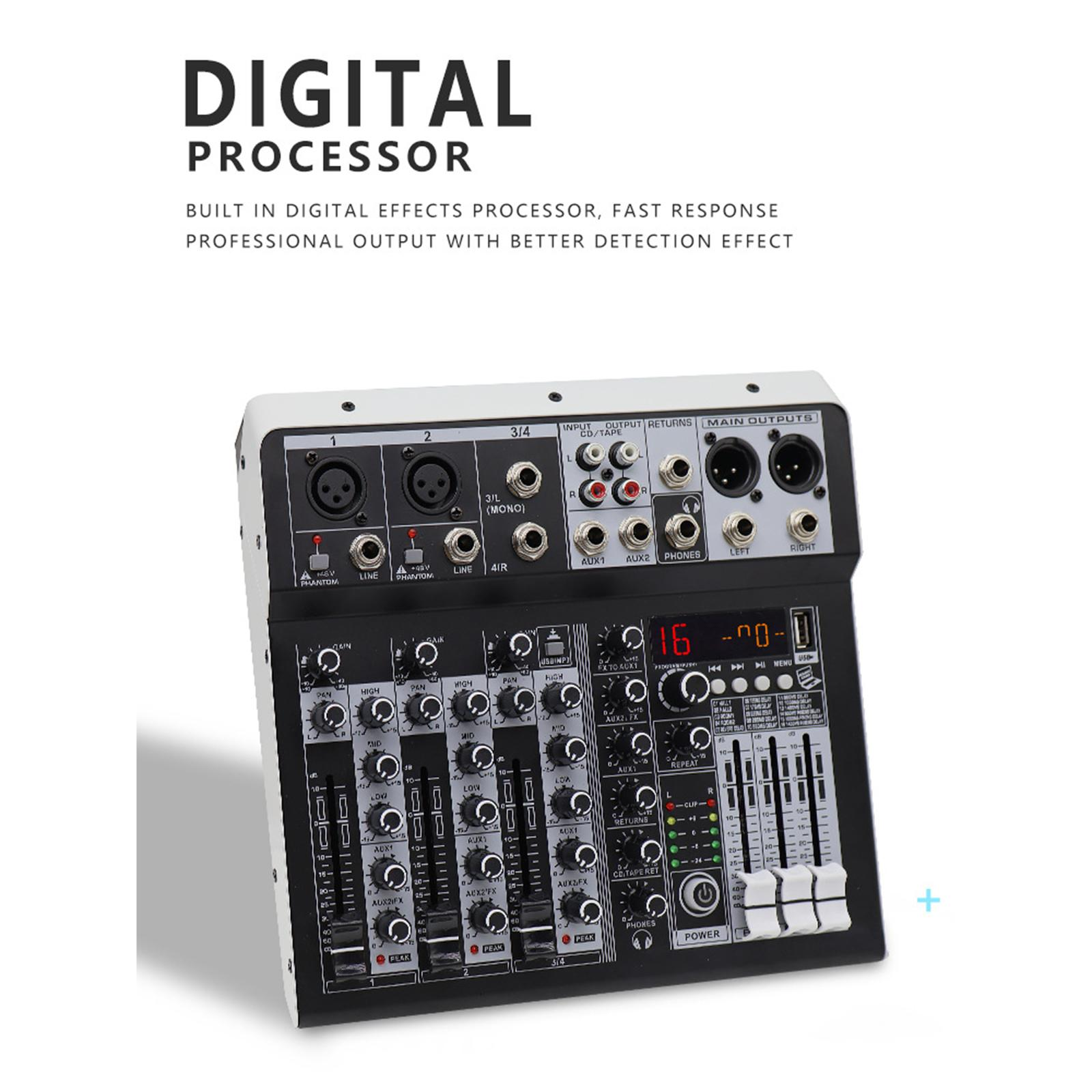 Digitaler Prozessor mit verschiedenen Knöpfen und Eingängen, zeigt ein professionelles Soundsystem.