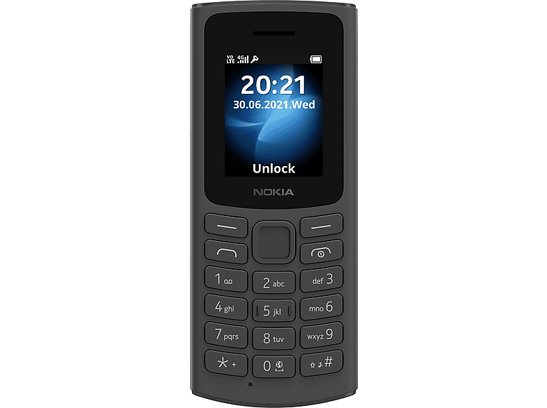 NOKIA 105 4G Handy, Schwarz