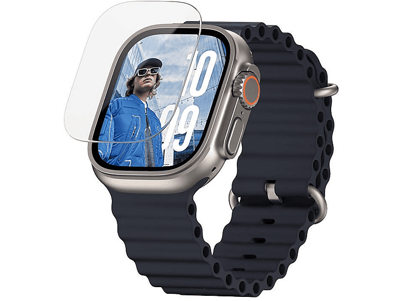 PANZERGLASS Apple Watch 2025 49mm | Ultra | Ultra 2 | Ultra-Wide Fit Full Body Çerçeveli Ekran Koruyucu Şeffaf