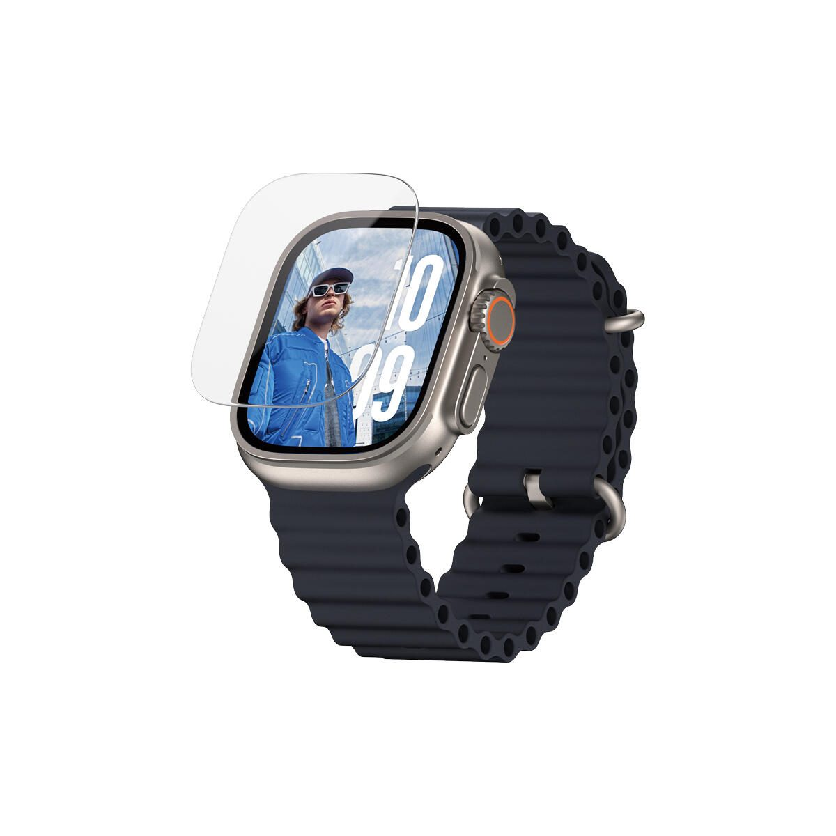 PANZERGLASS Apple Watch 2025 49mm | Ultra | Ultra 2 | Ultra-Wide Fit Full Body Çerçeveli Ekran Koruyucu Şeffaf