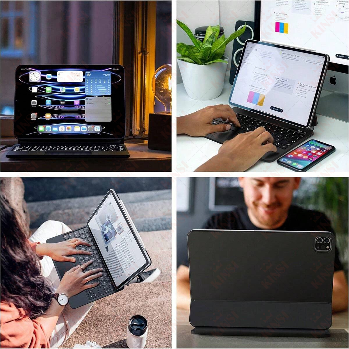 Laptopy z klawiaturami na biurku. Jeden ma zegar na ekranie, drugi pokazuje stronę internetową.