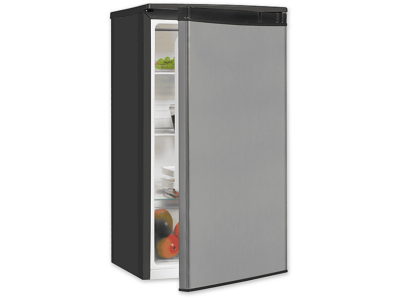 EXQUISIT KS585-V-090E Kühlschrank (E, 843 mm hoch, Edelstahloptik)