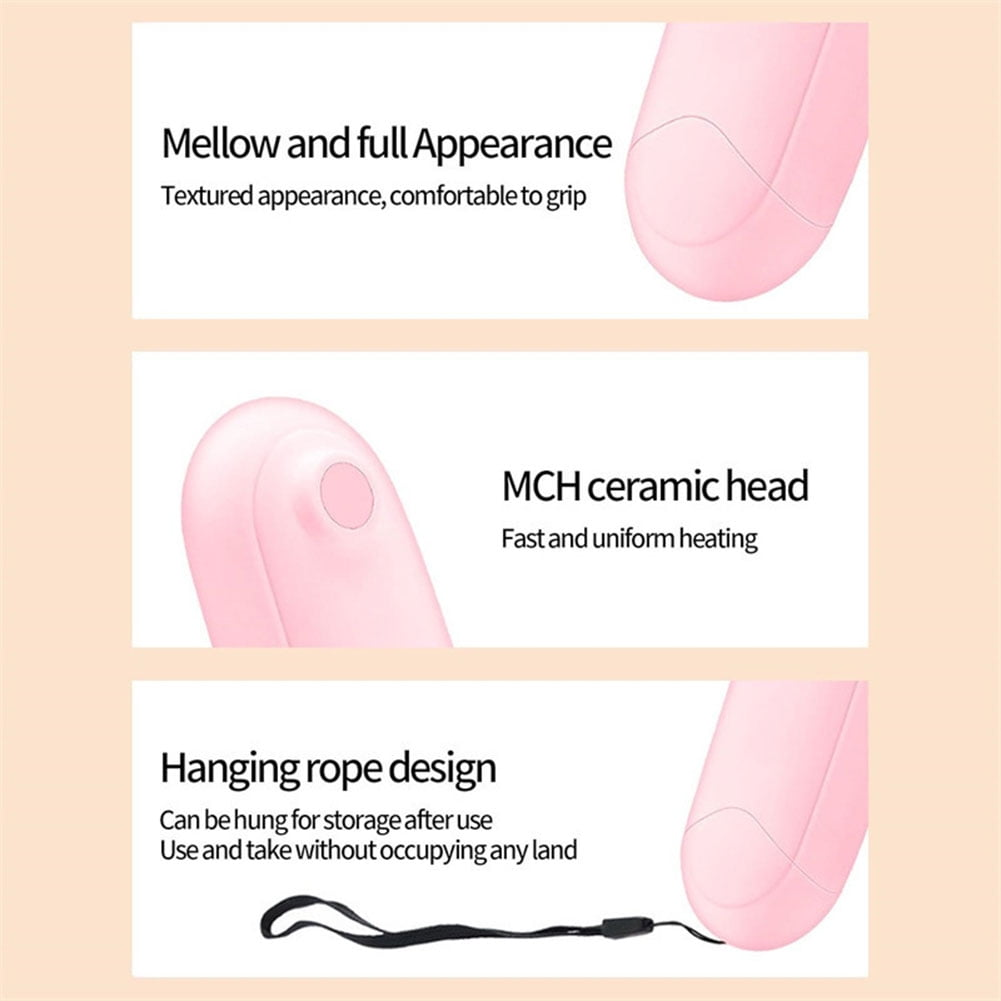 Rosa Produkt mit Text. Merkmale: Aussehen, Keramikkopf und Aufhängeschnur.