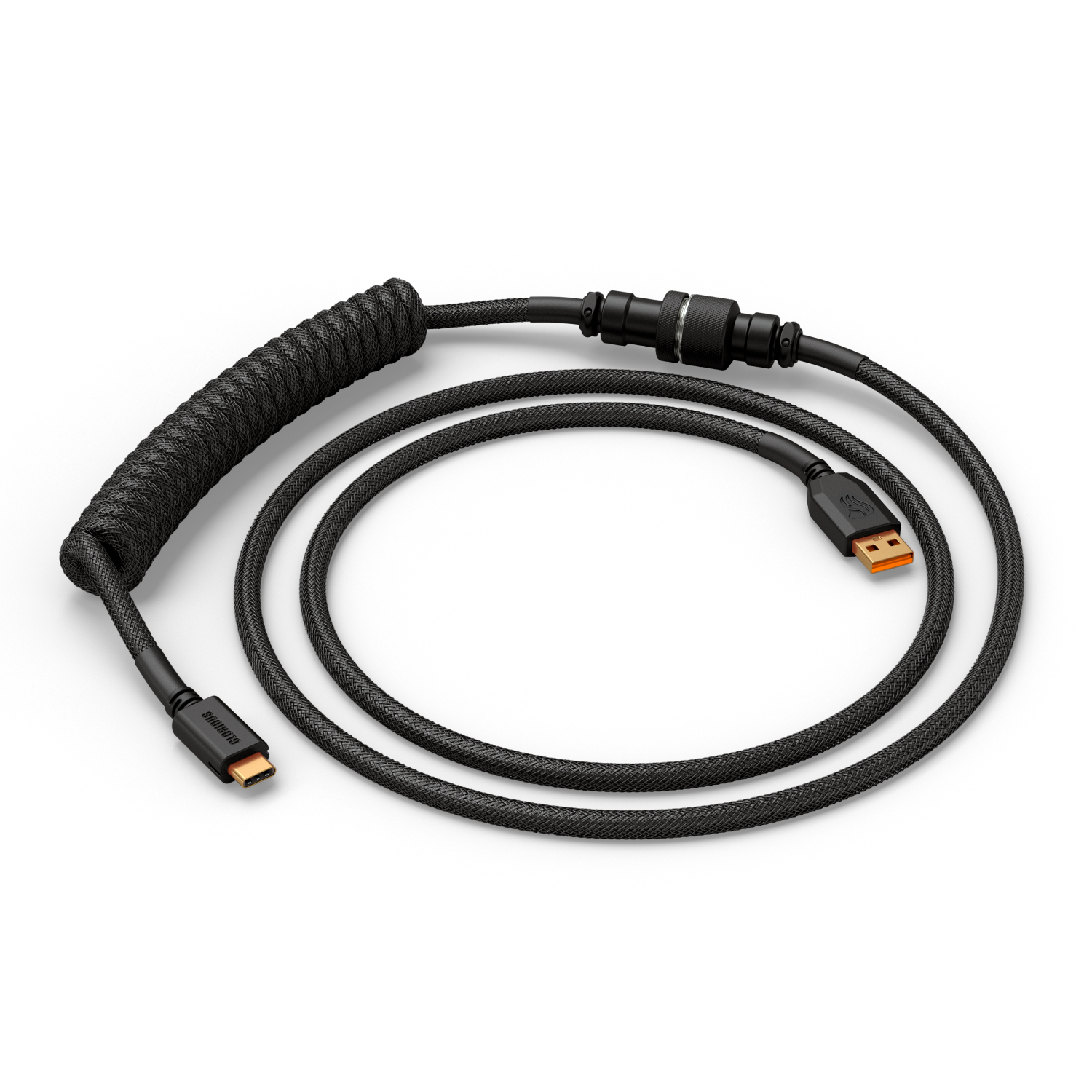Due cavi DisplayPort neri con connettori dorati. Sono su sfondo bianco.