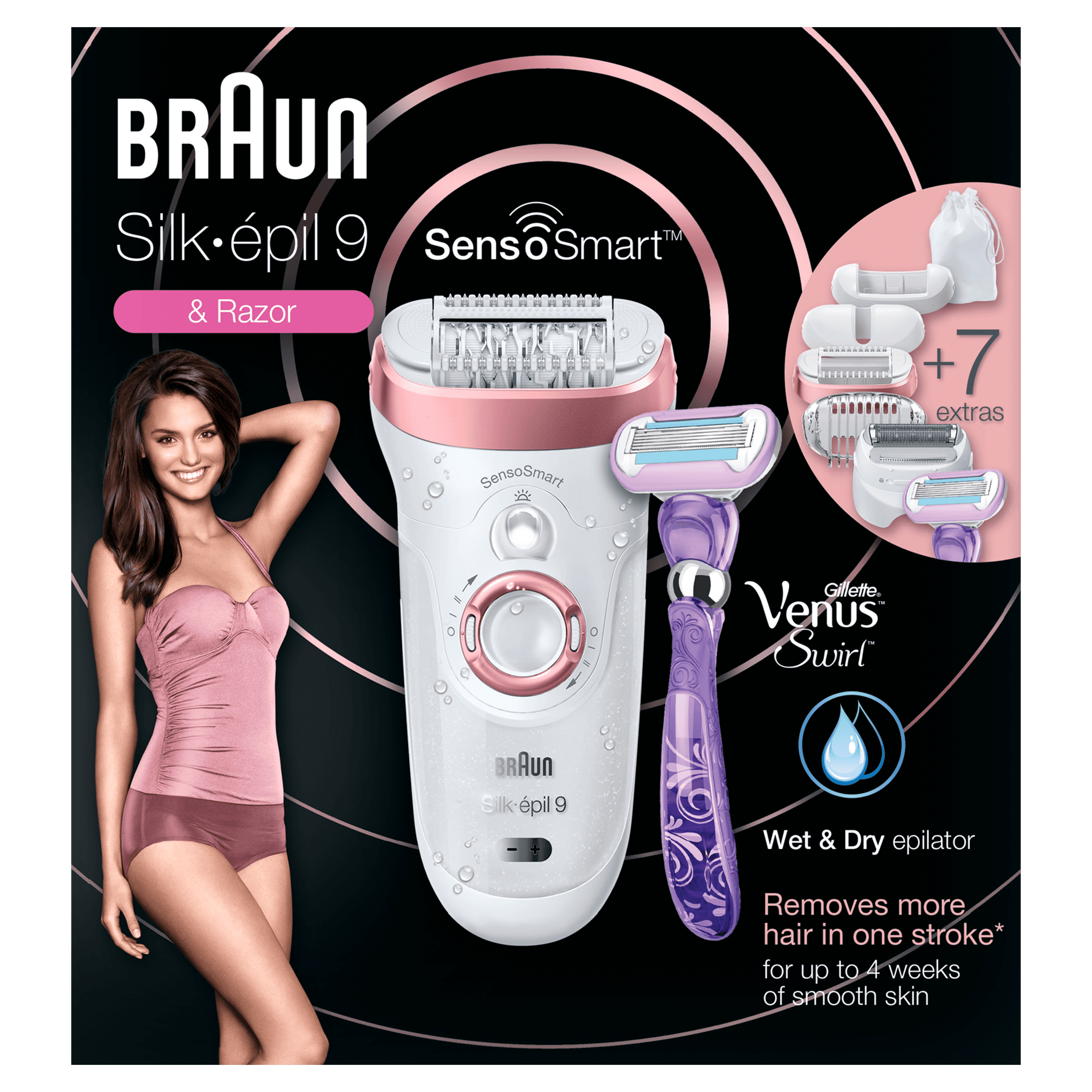 BRAUN Silk-épil 9 9-870 Epilatör Pembe-Beyaz