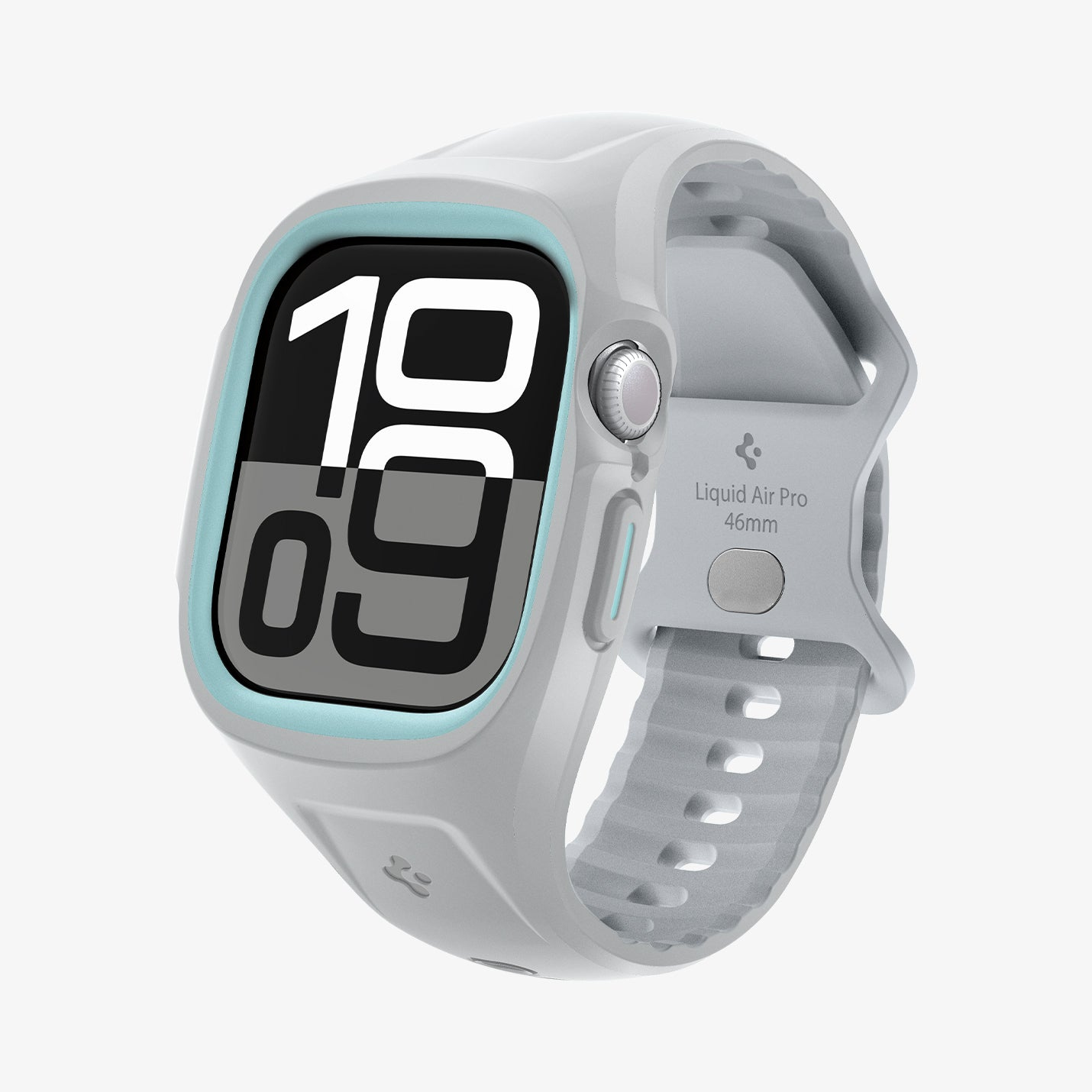 Biało-szara obudowa zegarka z tarczą. Liquid Air Pro. 46mm.