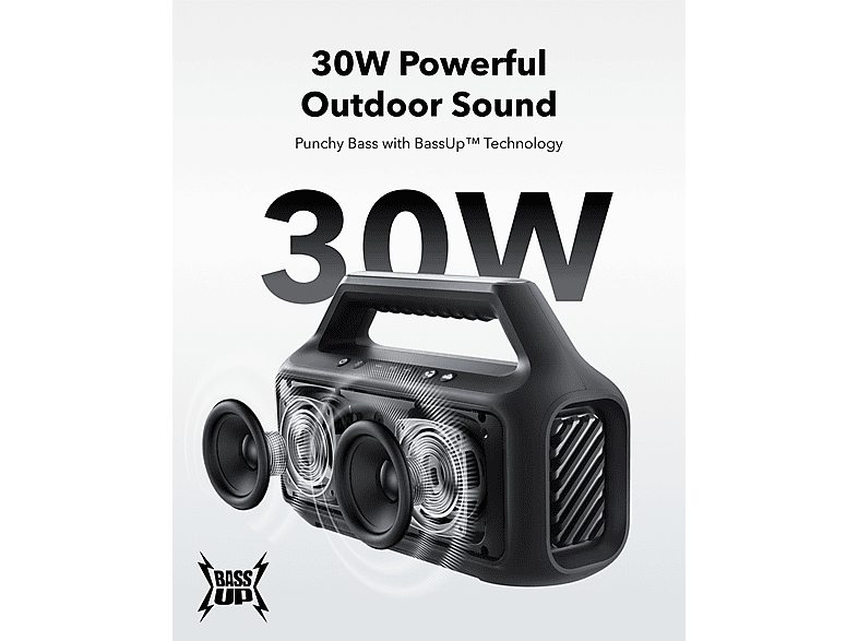 Altavoz portátil | SOUNDCORE BY ANKER Boom 2 SE, 30 W, Bluetooth