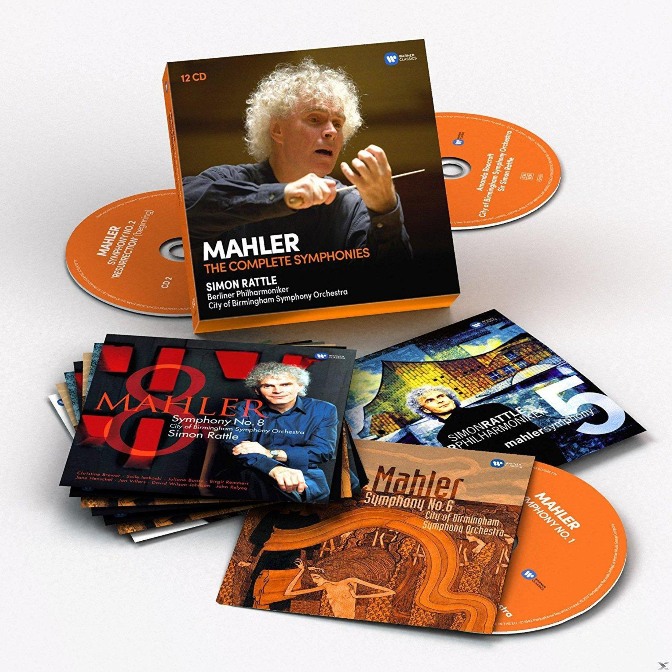Un coffret de CD présentant les symphonies complètes de Mahler, avec un chef d'orchestre sur la couverture.
